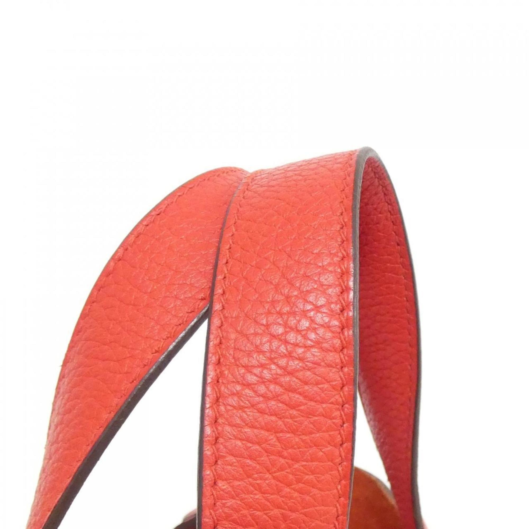 Hermes Gold Taurillon Clemence Leather Handbag (Pre-Owned)