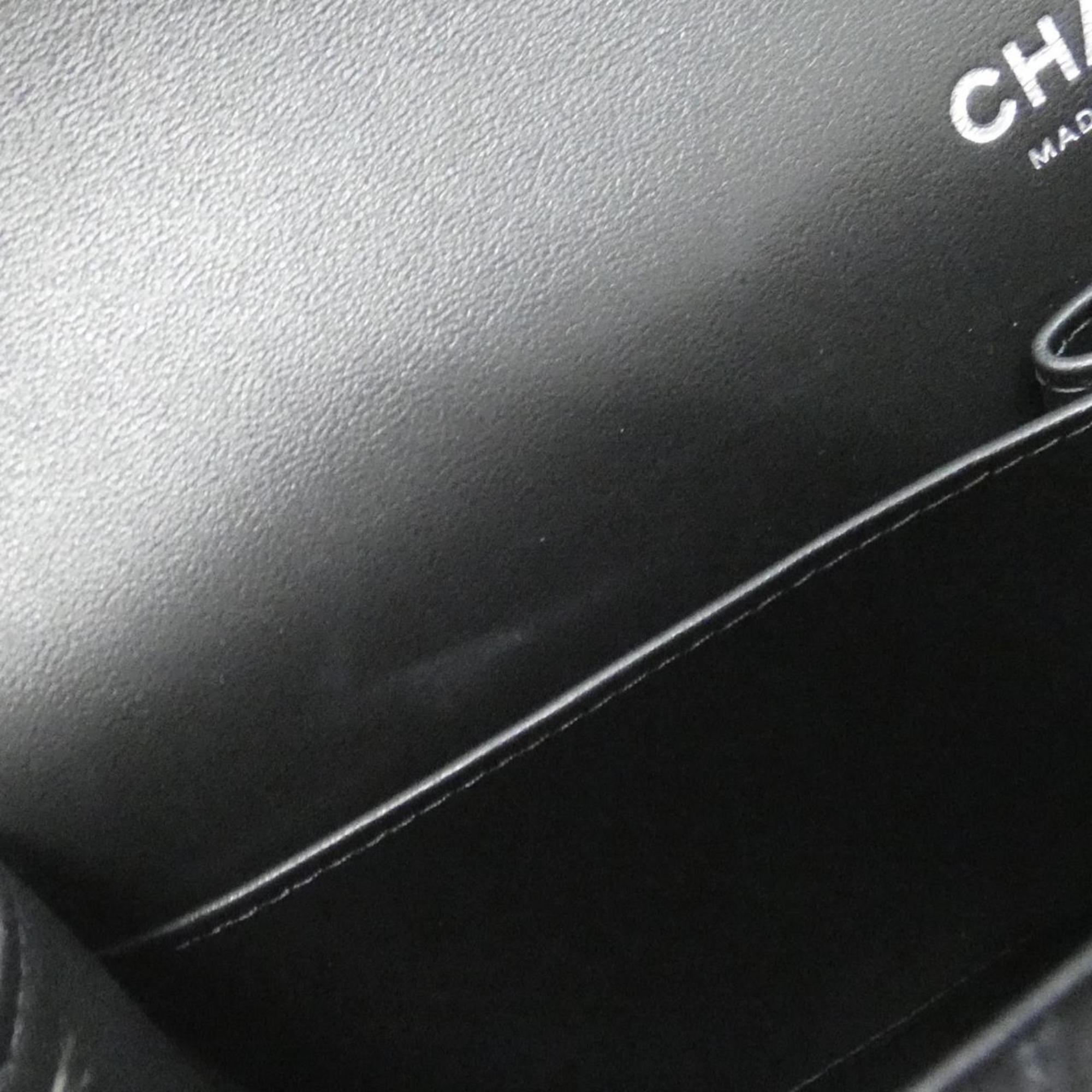 Chanel Black Gray Denim Shoulder Bag (Pre-Owned)
