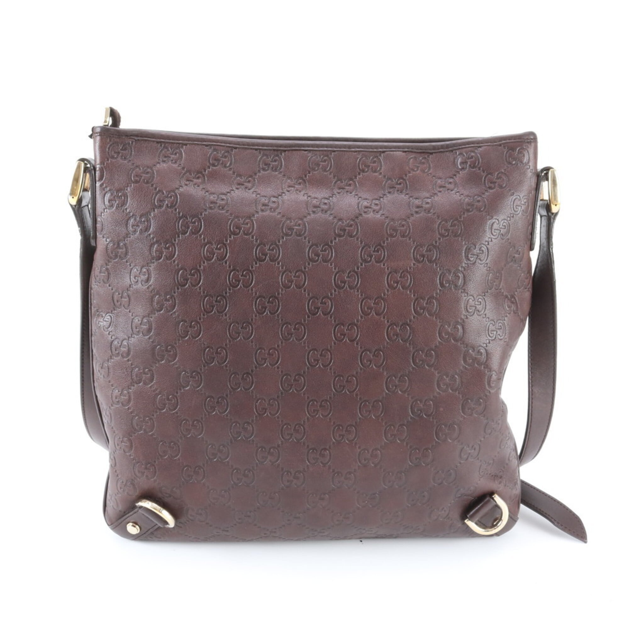 Gucci Abbey Brown Leather Shoulder Bag (Pre-Owned)
