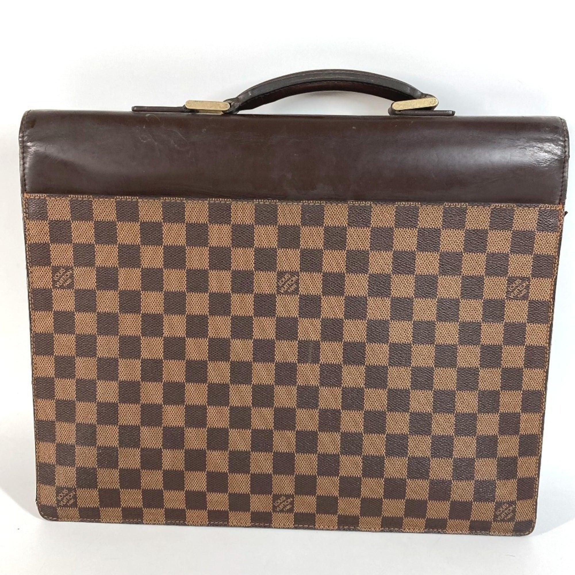 Louis Vuitton Brown Ebene Damier Canvas Briefcase Handbag (Pre-Owned)