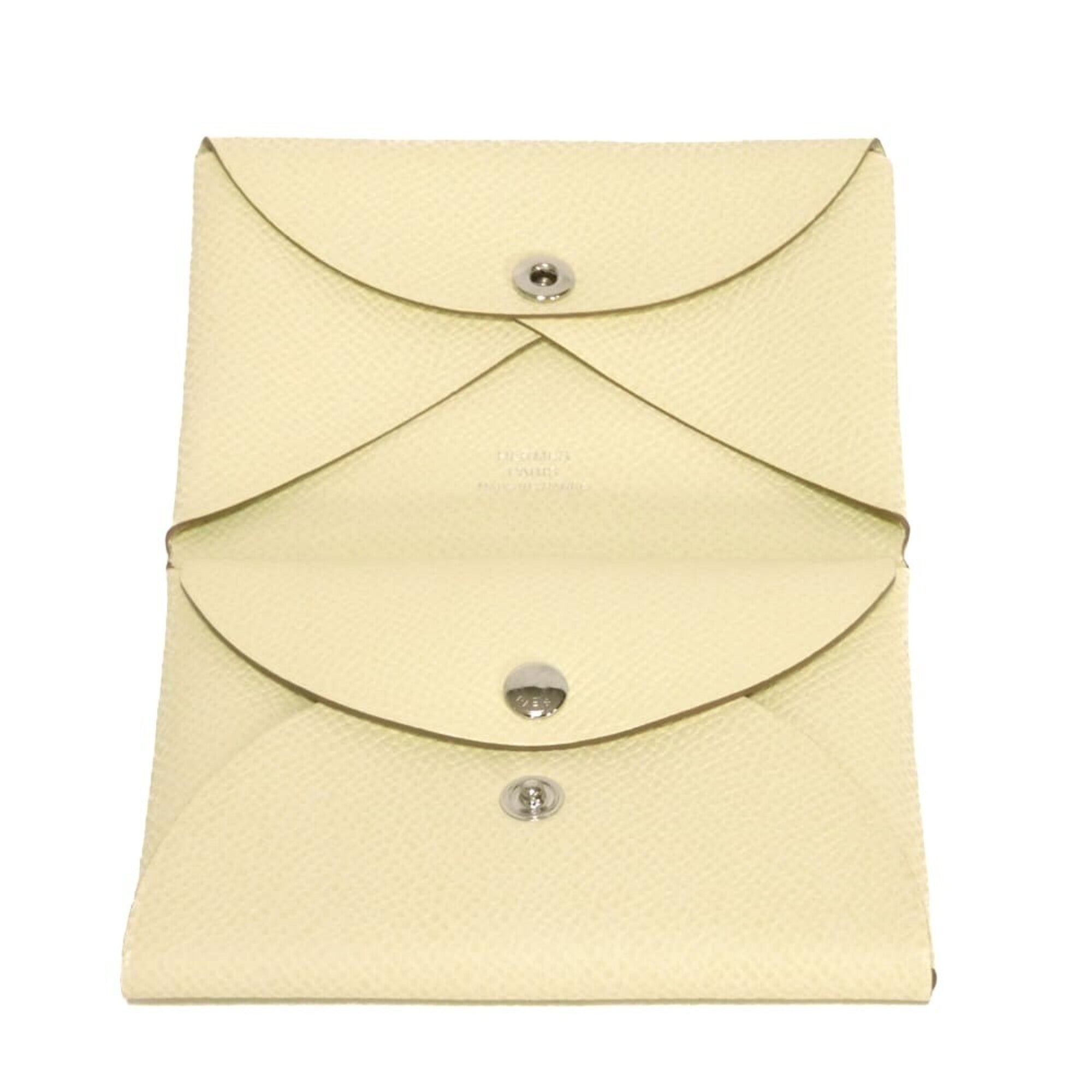 Hermes Yellow Epsom Leather Coin Purse/Coin Case (Pre-Owned)