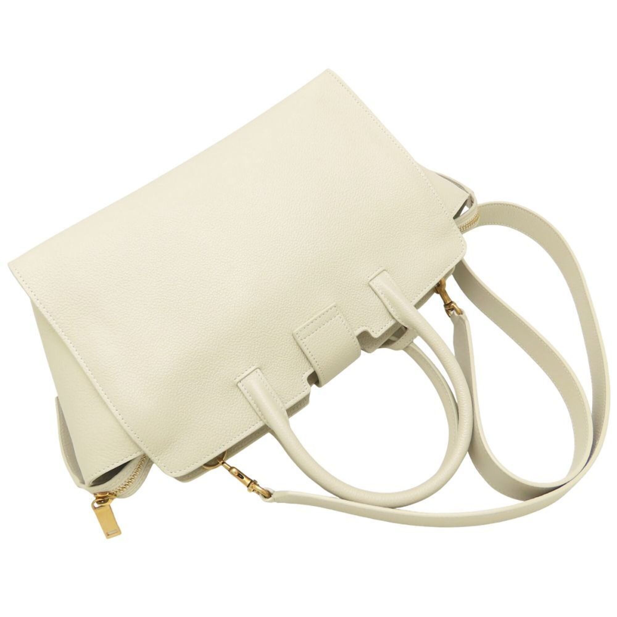 Yves Saint Laurent Ivory Leather Handbag (Pre-Owned)