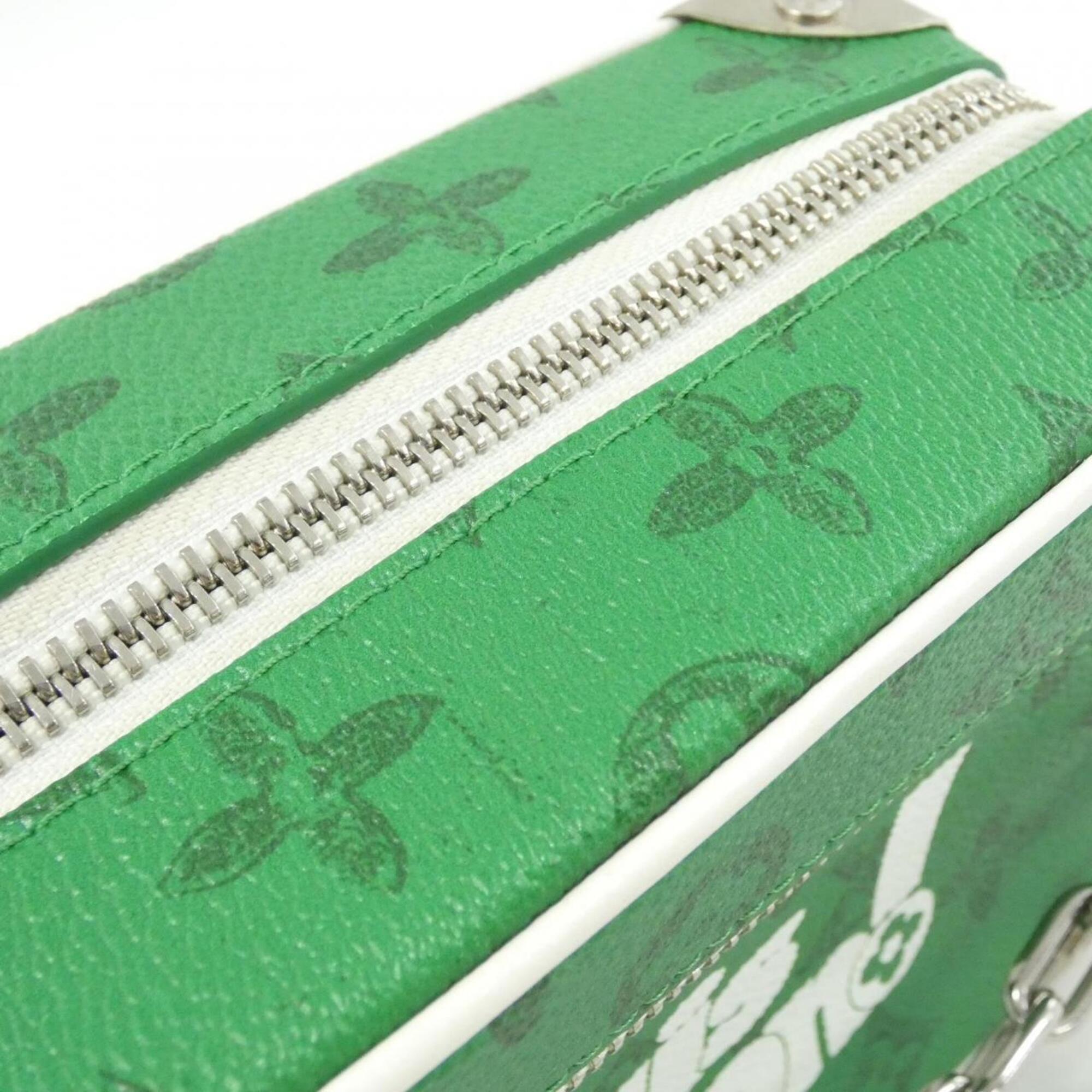 Louis Vuitton Green Vert Coated Canvas Shoulder Bag (Pre-Owned)