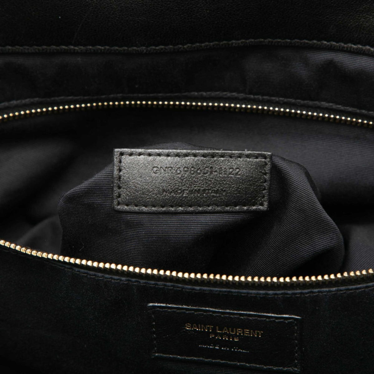 Saint Laurent Black Leather Pouch Shopping Bag Shoulder Bag Tote Bag (Pre-Owned)