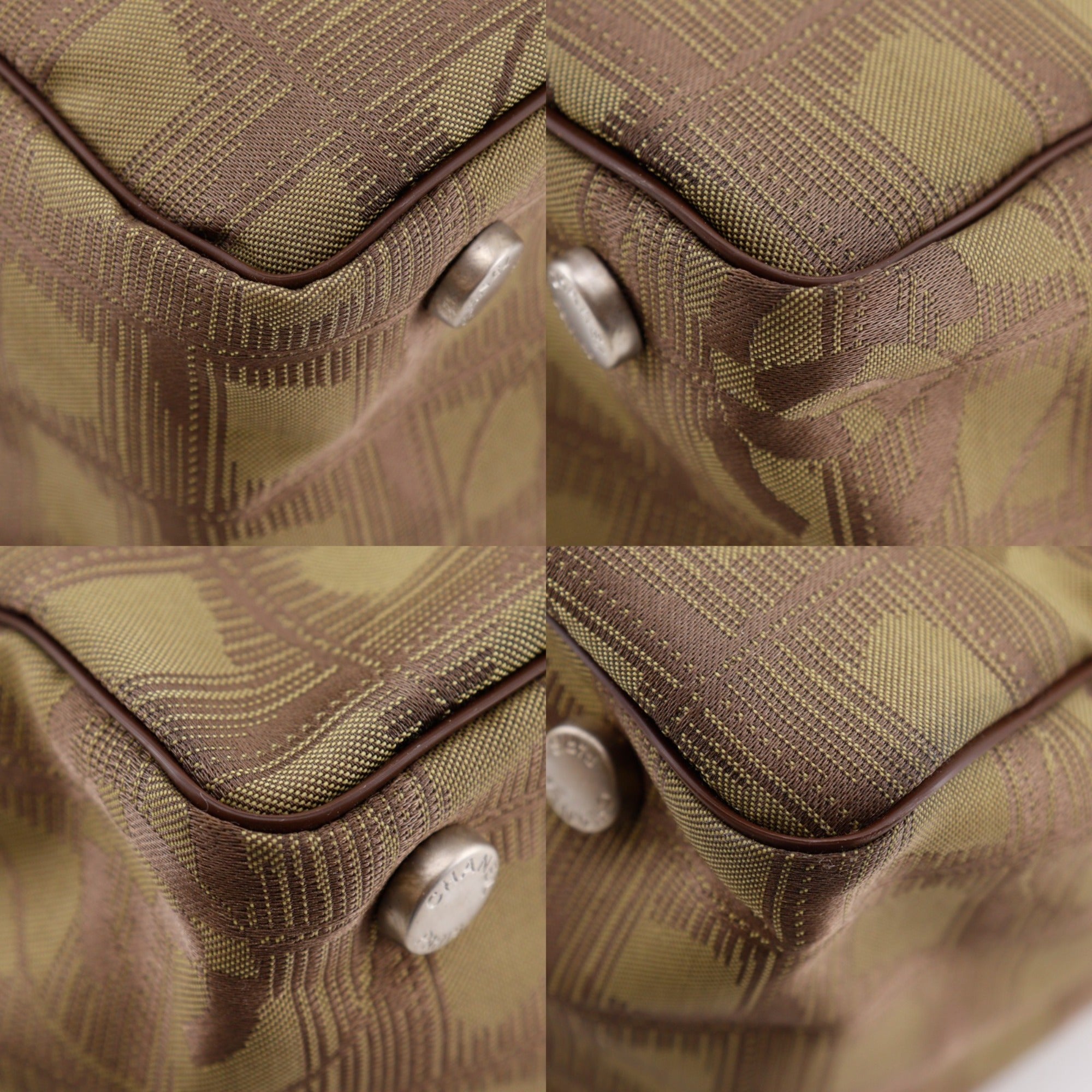 Chanel Khaki Nylon Canvas Tote Bag (Pre-Owned)