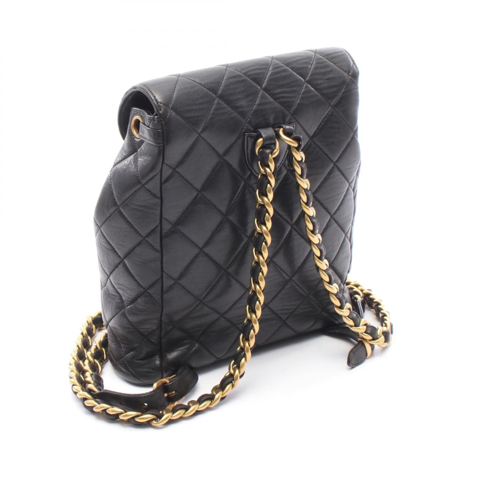 Chanel Black Leather Backpack (Pre-Owned)