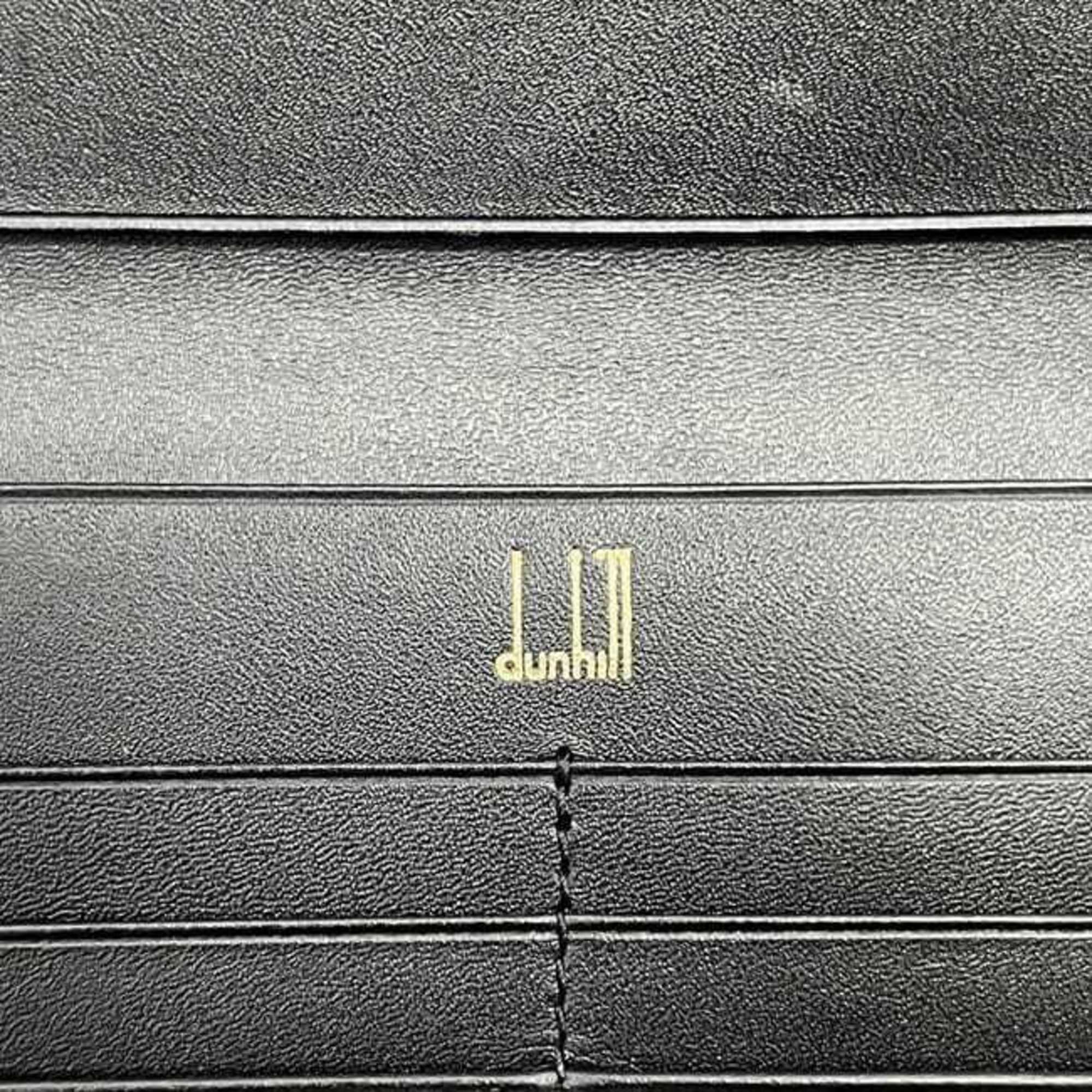 Dunhill Black Leather Long Wallet (Bi-Fold) (Pre-Owned)