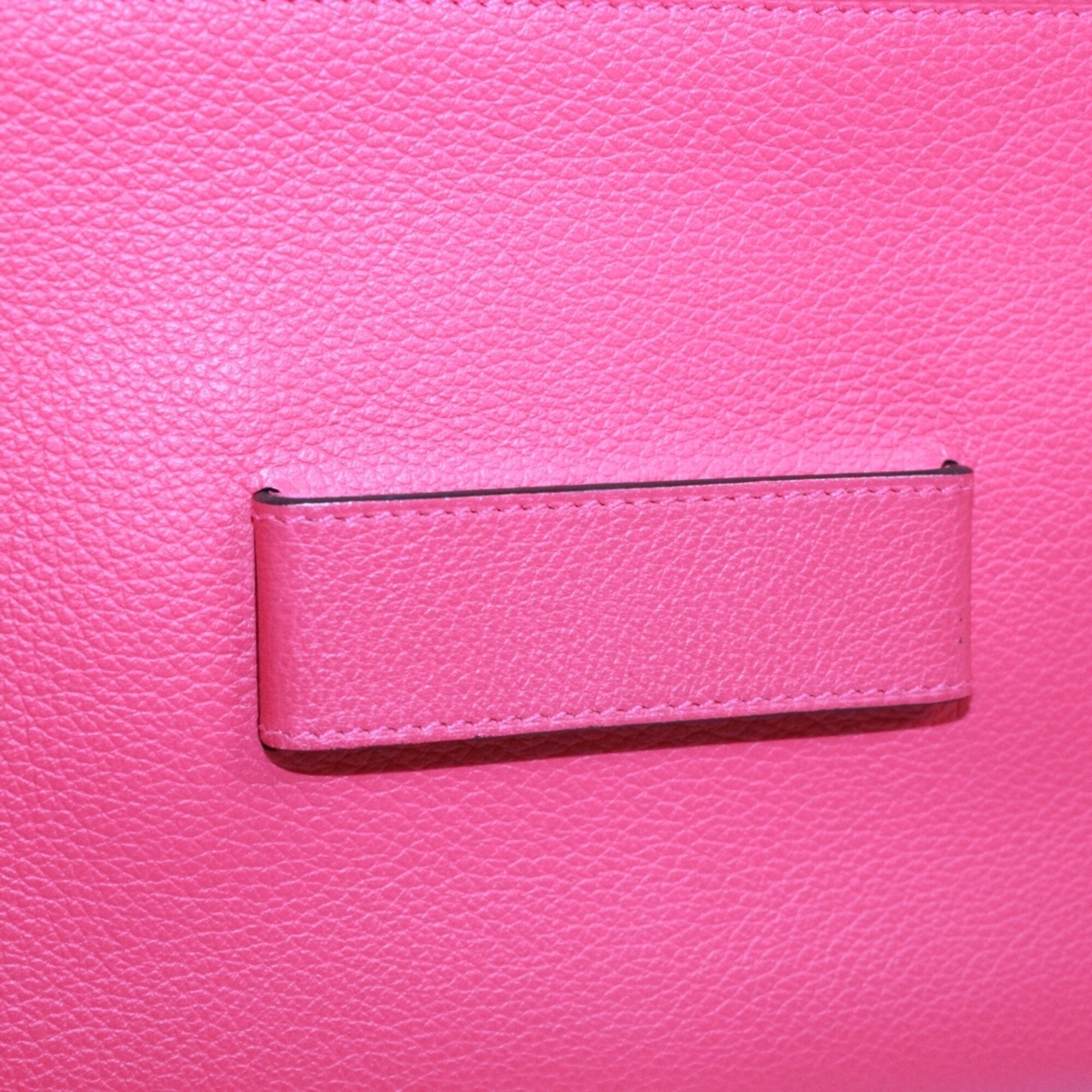 Hermes Blue Brown Pink Togo Leather Shoulder Bag (Pre-Owned)