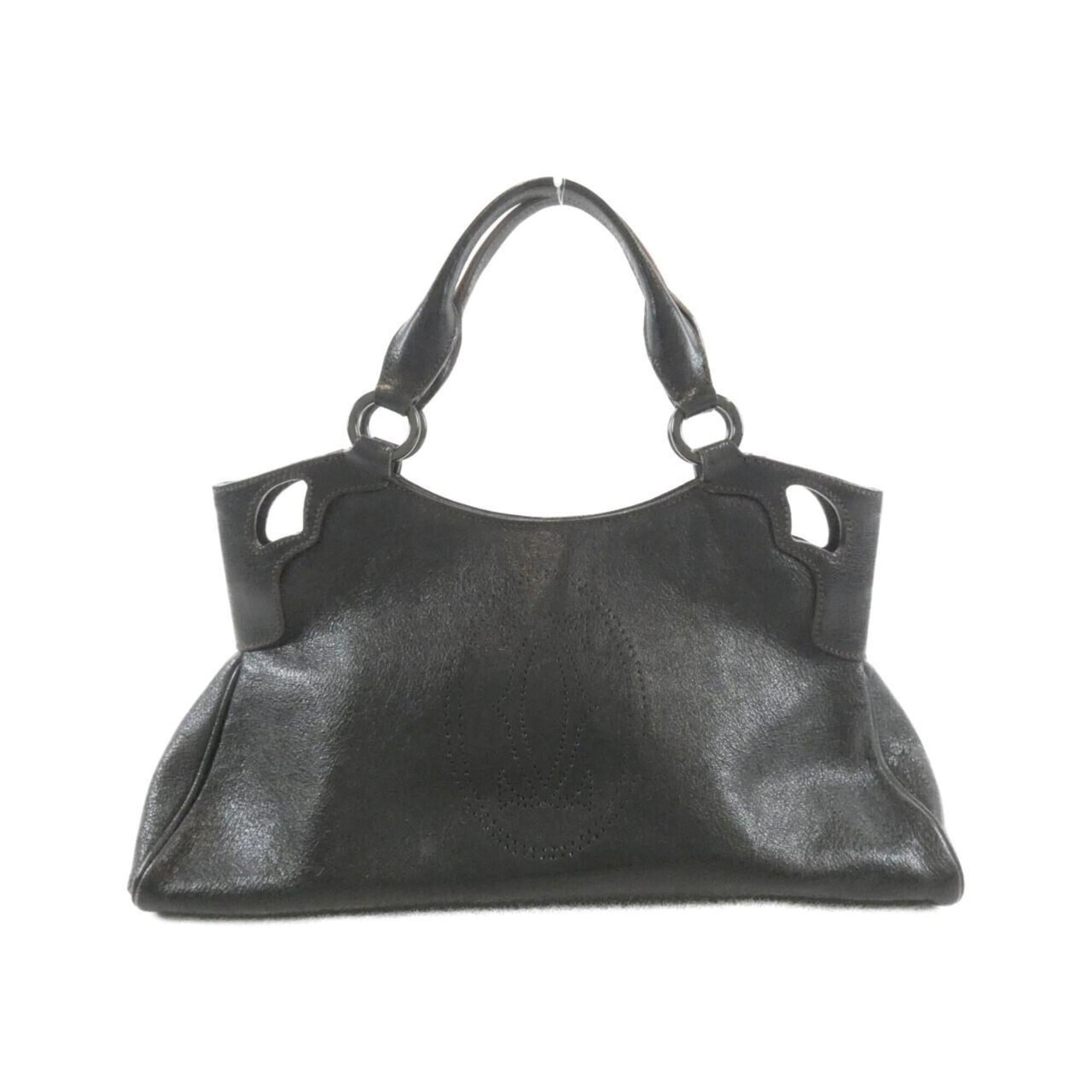 Cartier Black Leather Handbag (Pre-Owned)