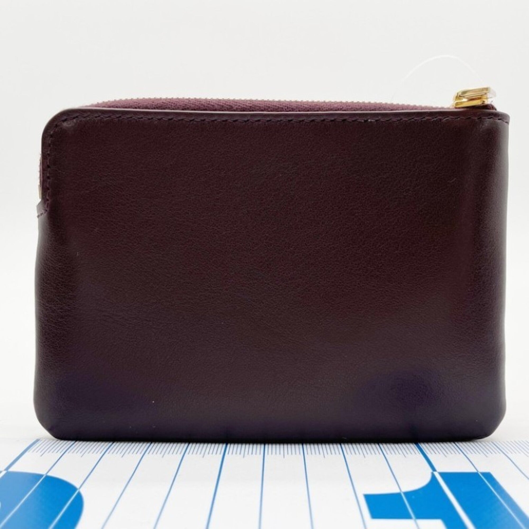 Celine Bordeaux Leather Coin Purse/Coin Case (Pre-Owned)
