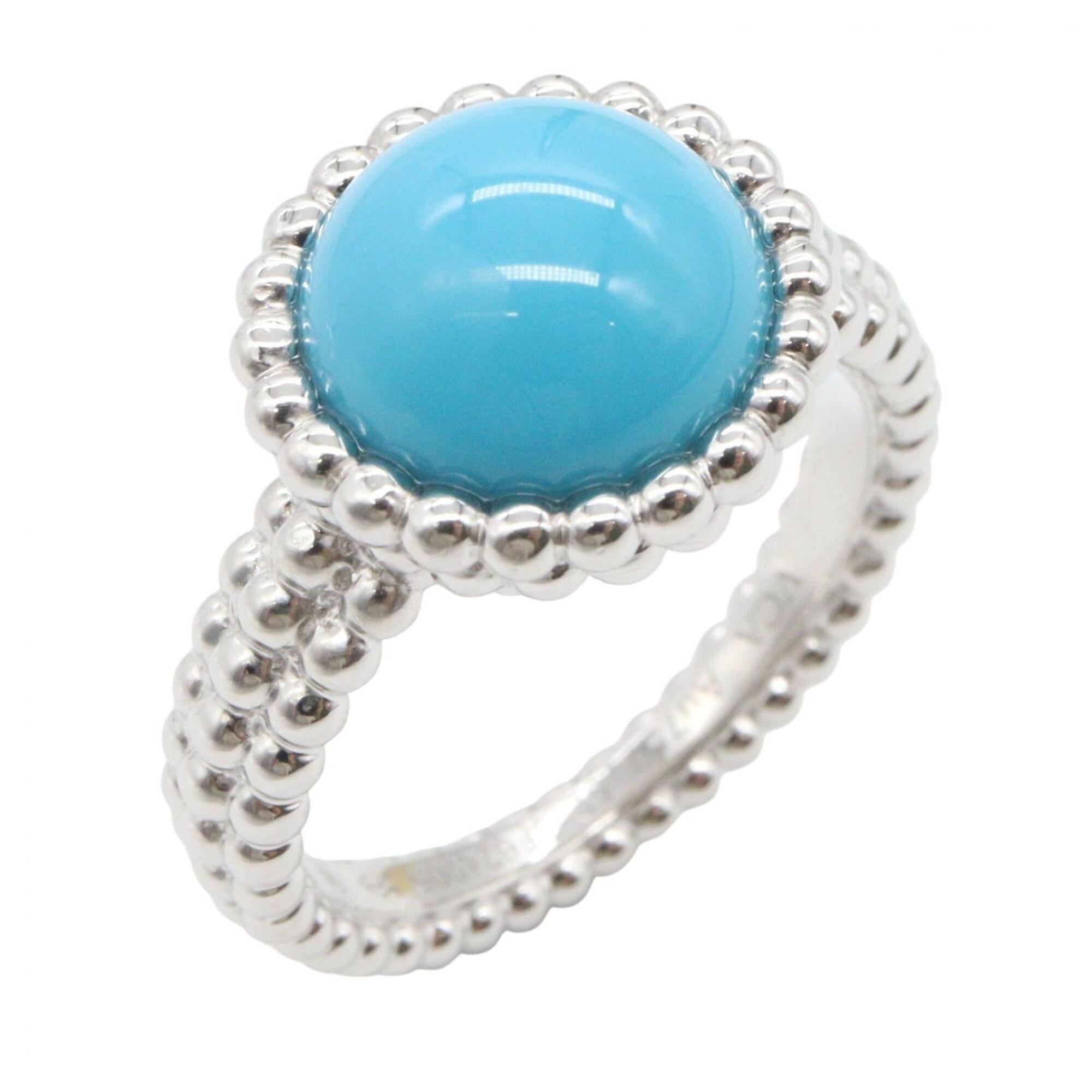 Van Cleef & Arpels Silver Blue White Gold (18K) Band Ring (Pre-Owned)