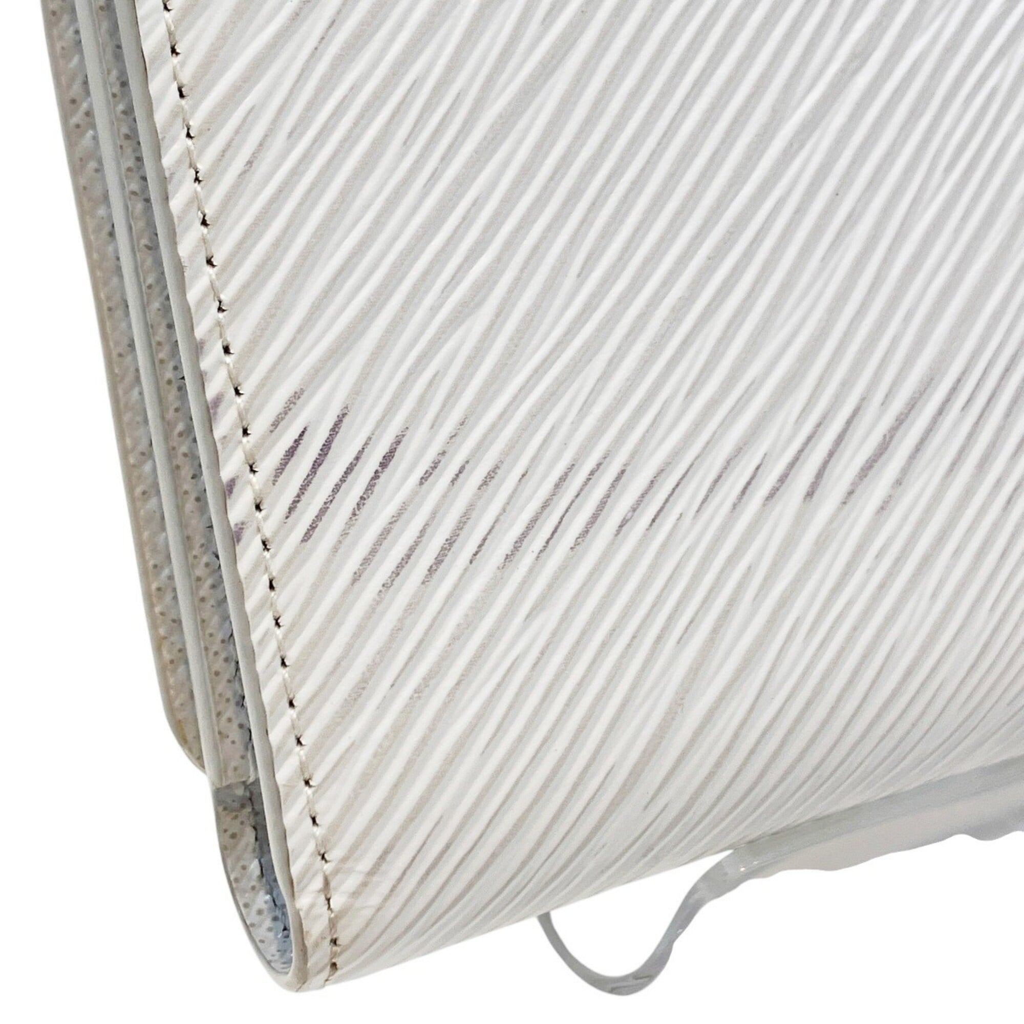 Louis Vuitton White Leather Wallet (Tri-Fold) (Pre-Owned)