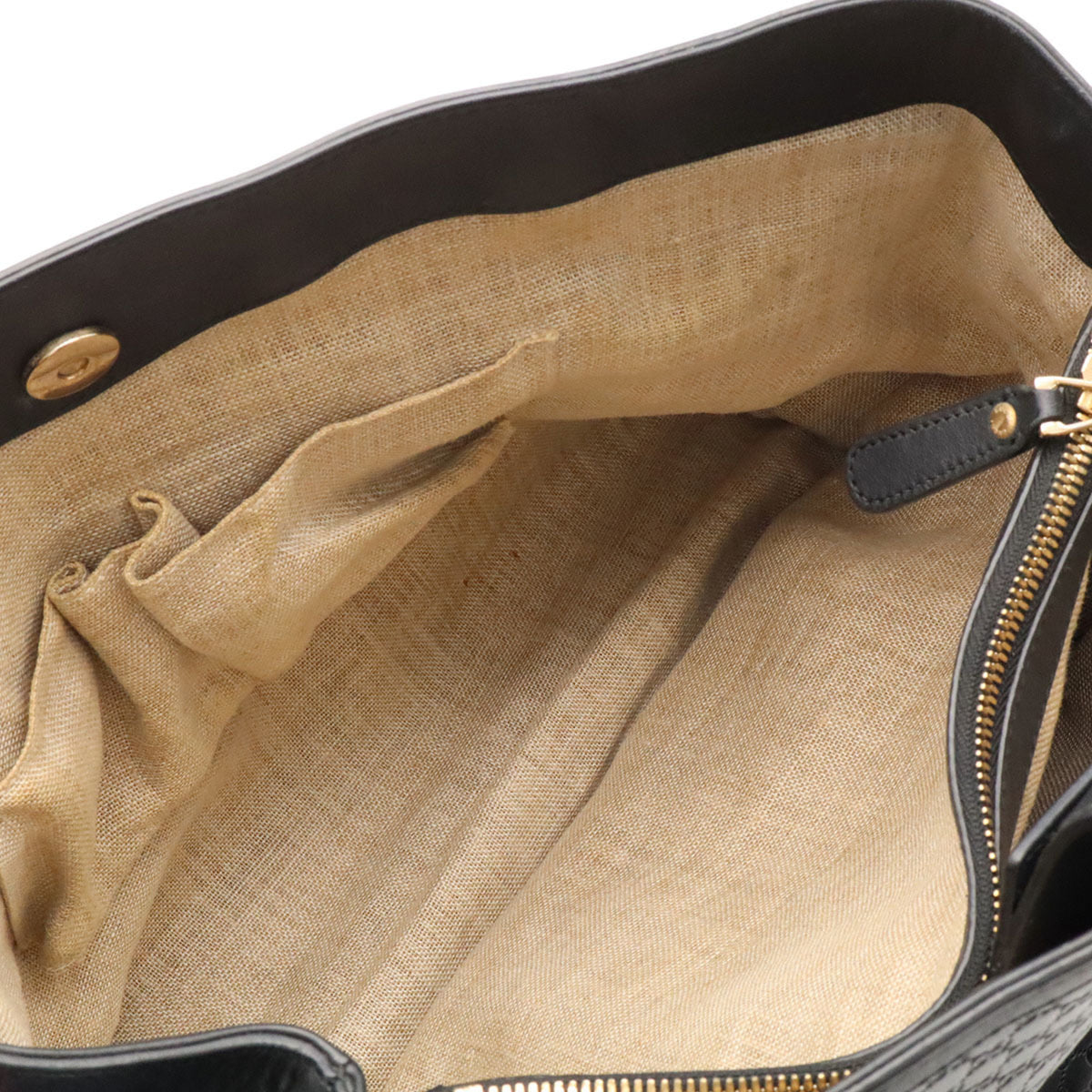 Gucci Black Yellow Leather Shoulder Bag Tote Bag (Pre-Owned)