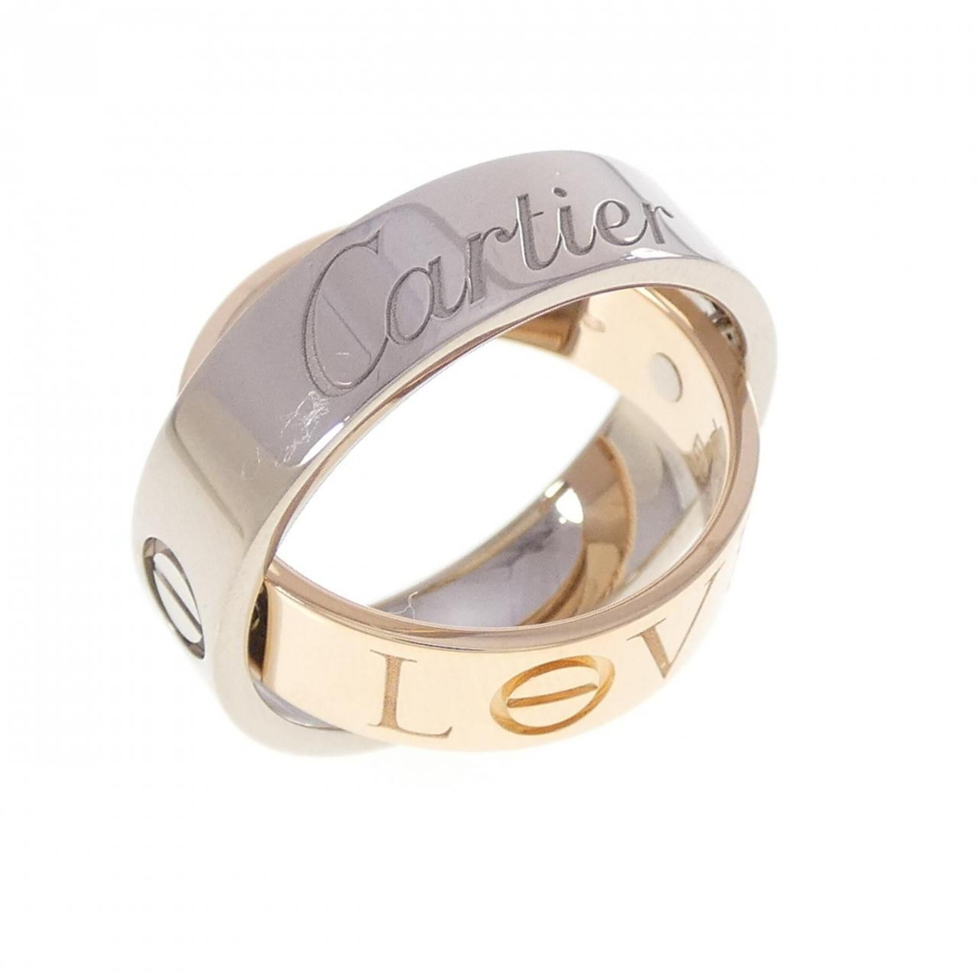 Cartier Pink Gold (18K) White Gold (18K) Band Ring (Pre-Owned)