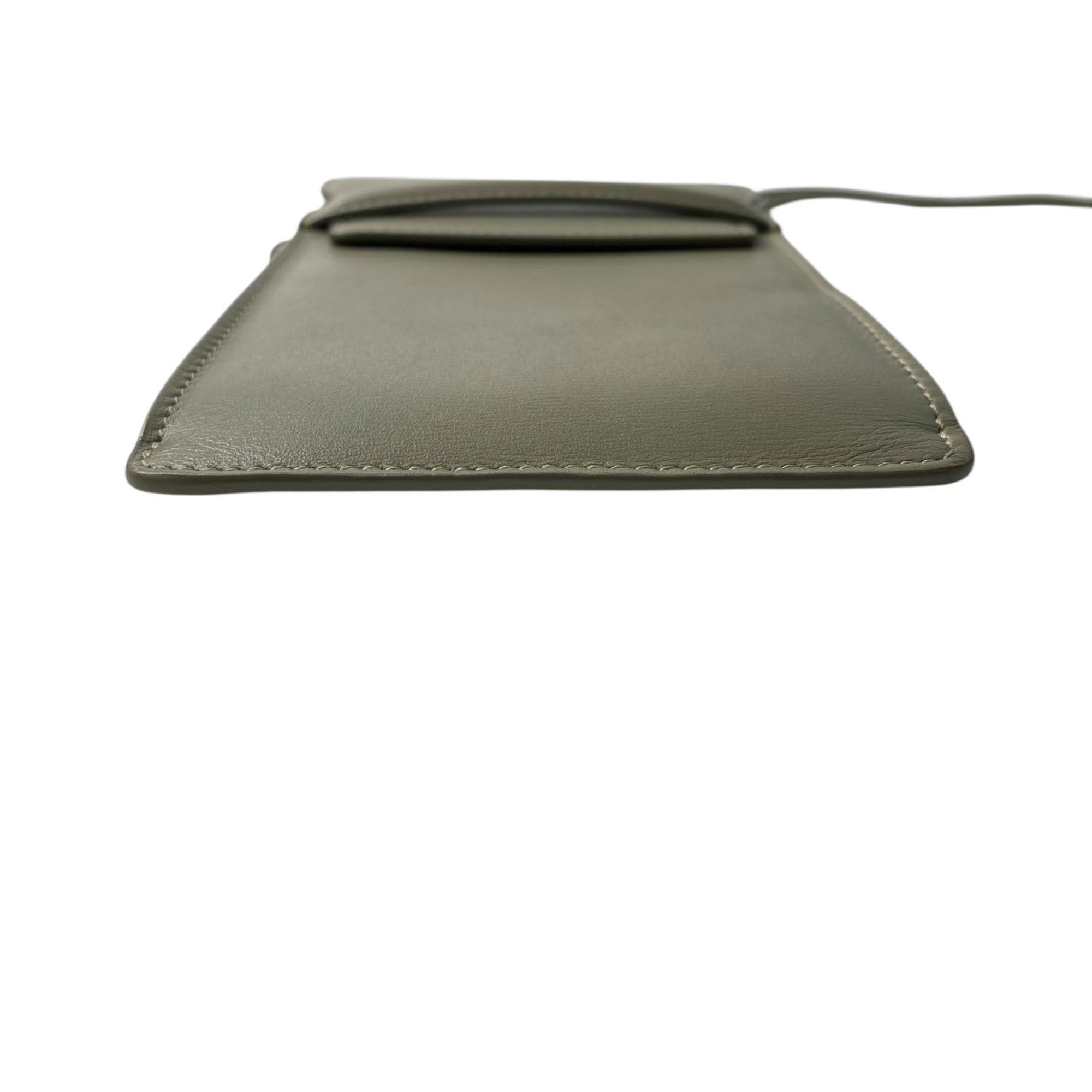 Celine Gray Khaki Leather Phone Wallet (Pre-Owned)