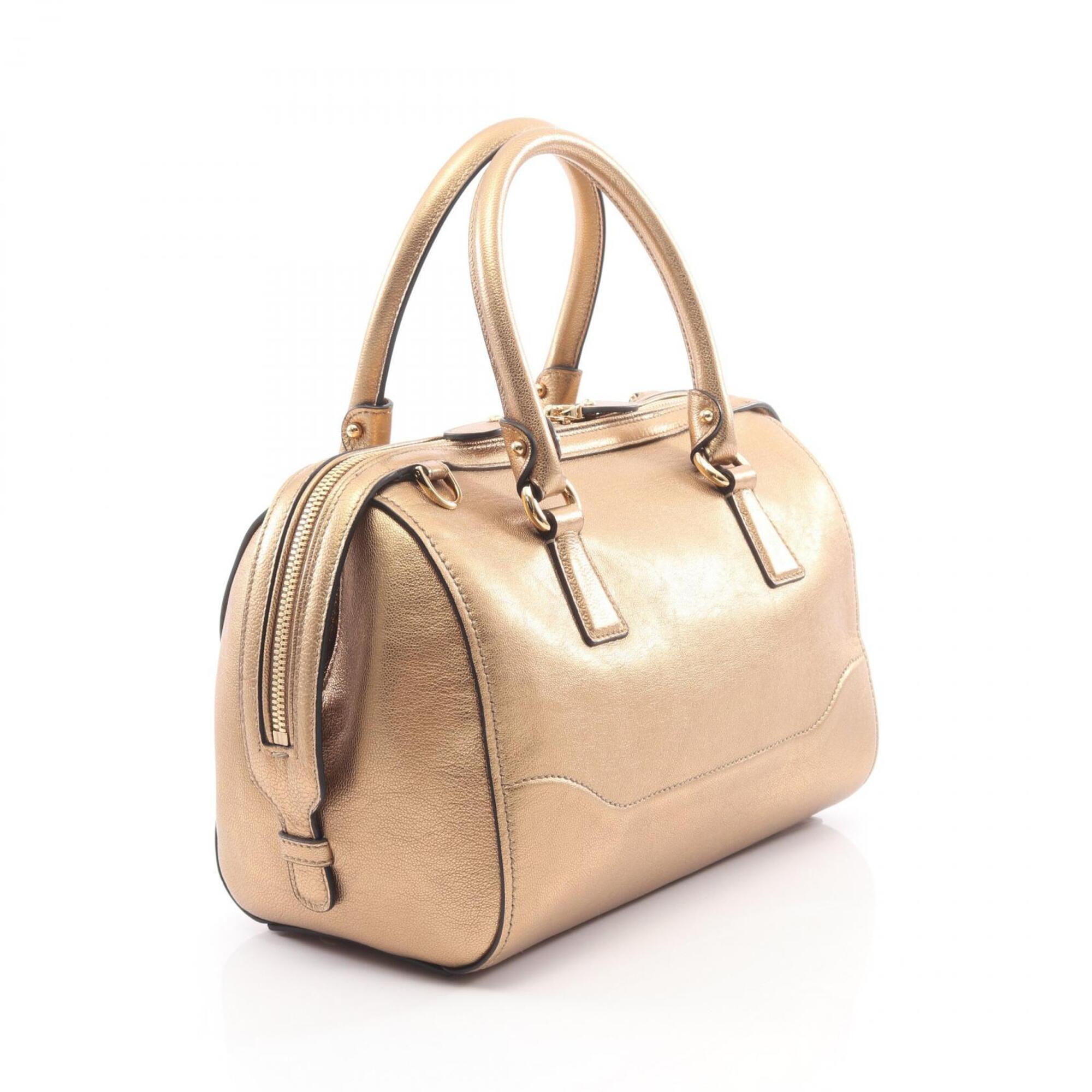 Salvatore Ferragamo Gold Leather Handbag (Pre-Owned)