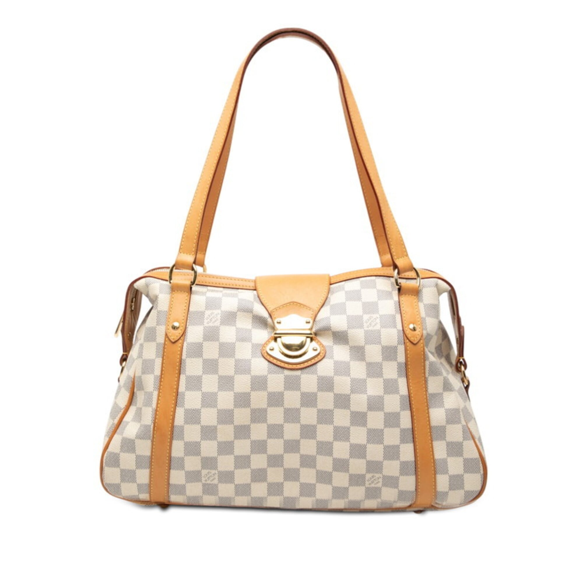 Louis Vuitton Damier Azur Ivory White Pvc Leather Handbag Shoulder Bag (Pre-Owned)
