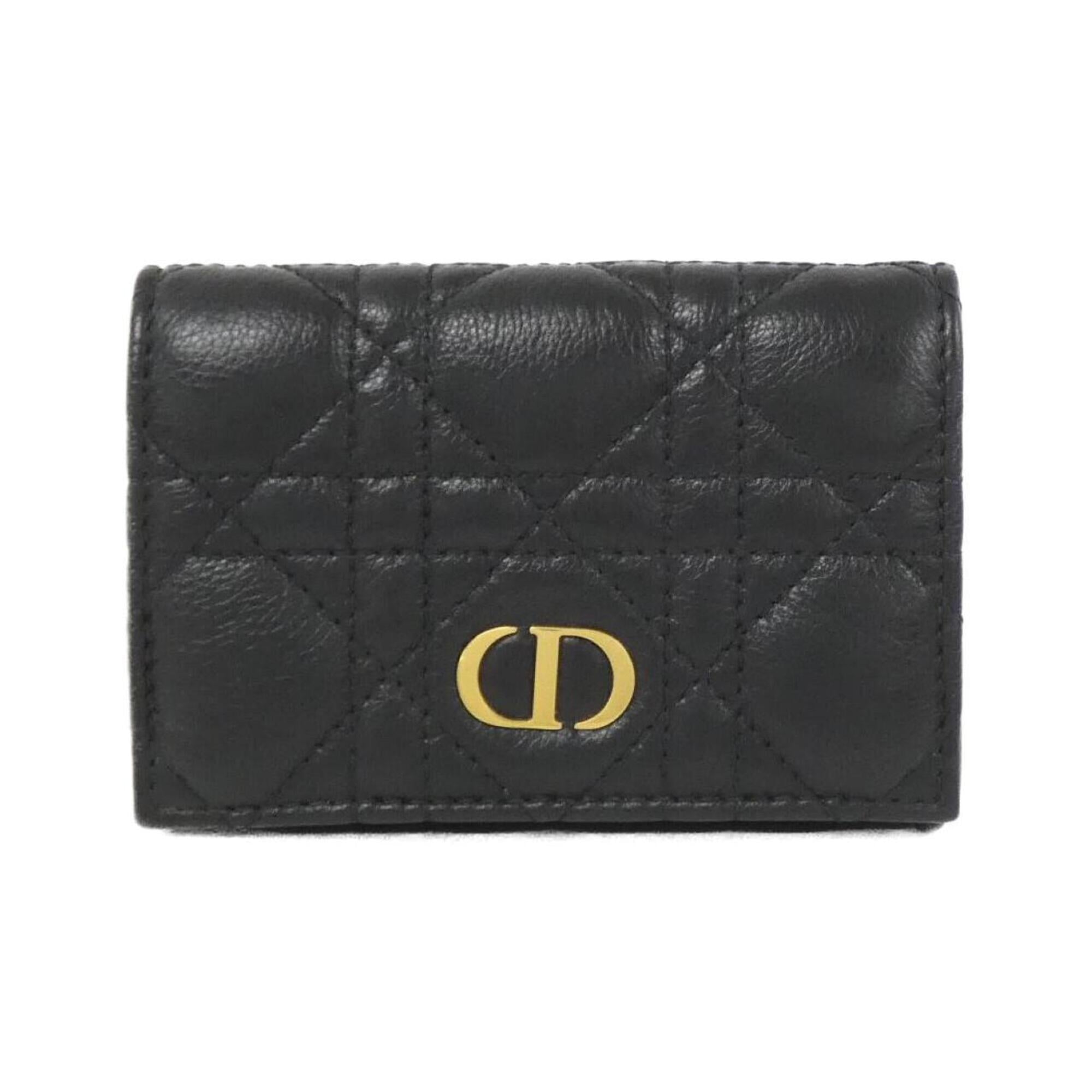 Christian Dior Black Leather Wallet (Bi-Fold) (Pre-Owned)