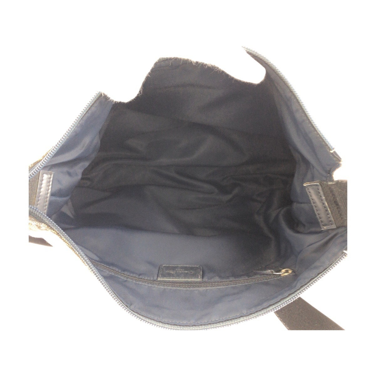 Christian Dior Gray Navy Canvas Leather Messenger Bag Shoulder Bag (Pre-Owned)