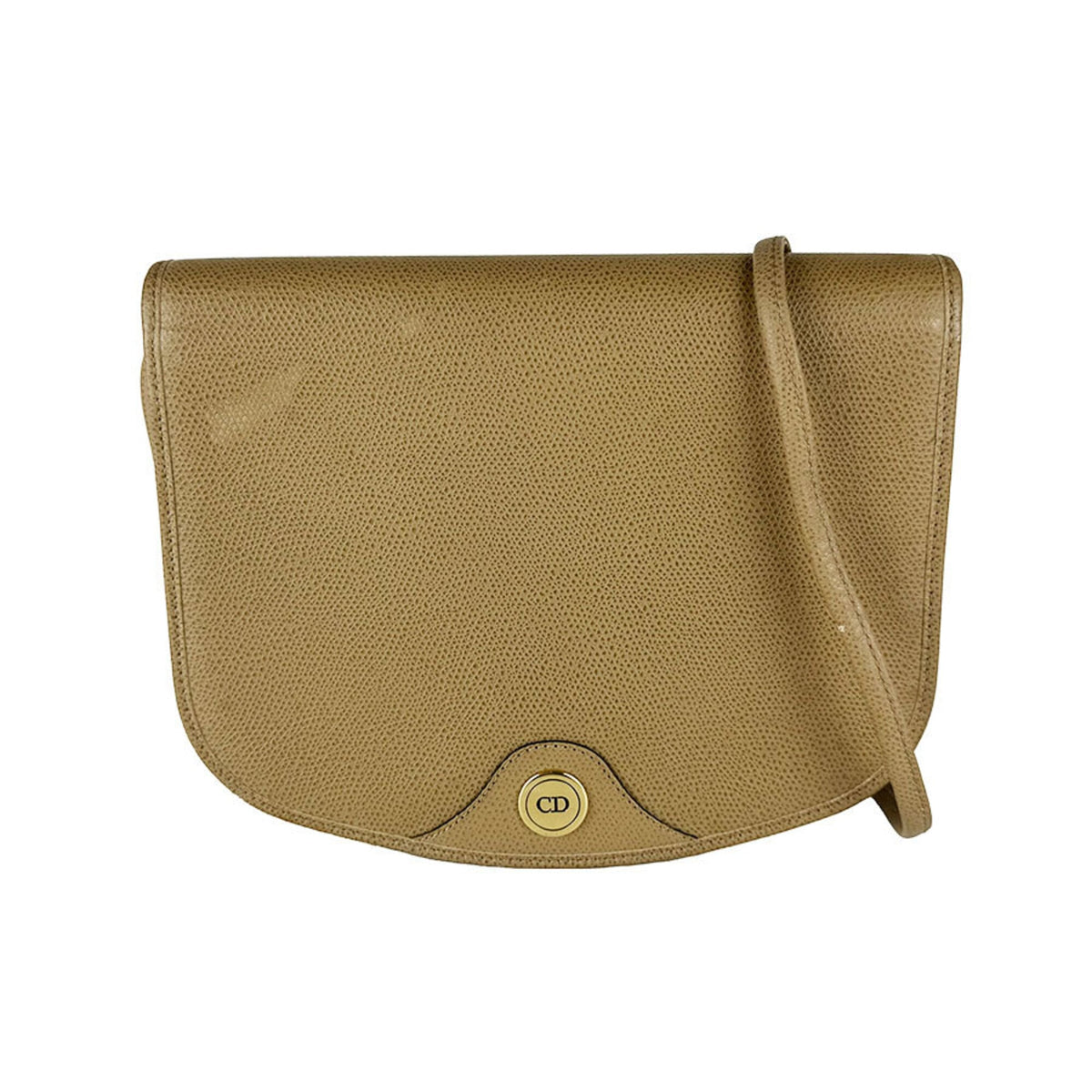 Christian Dior Beige Leather Shoulder Bag (Pre-Owned)