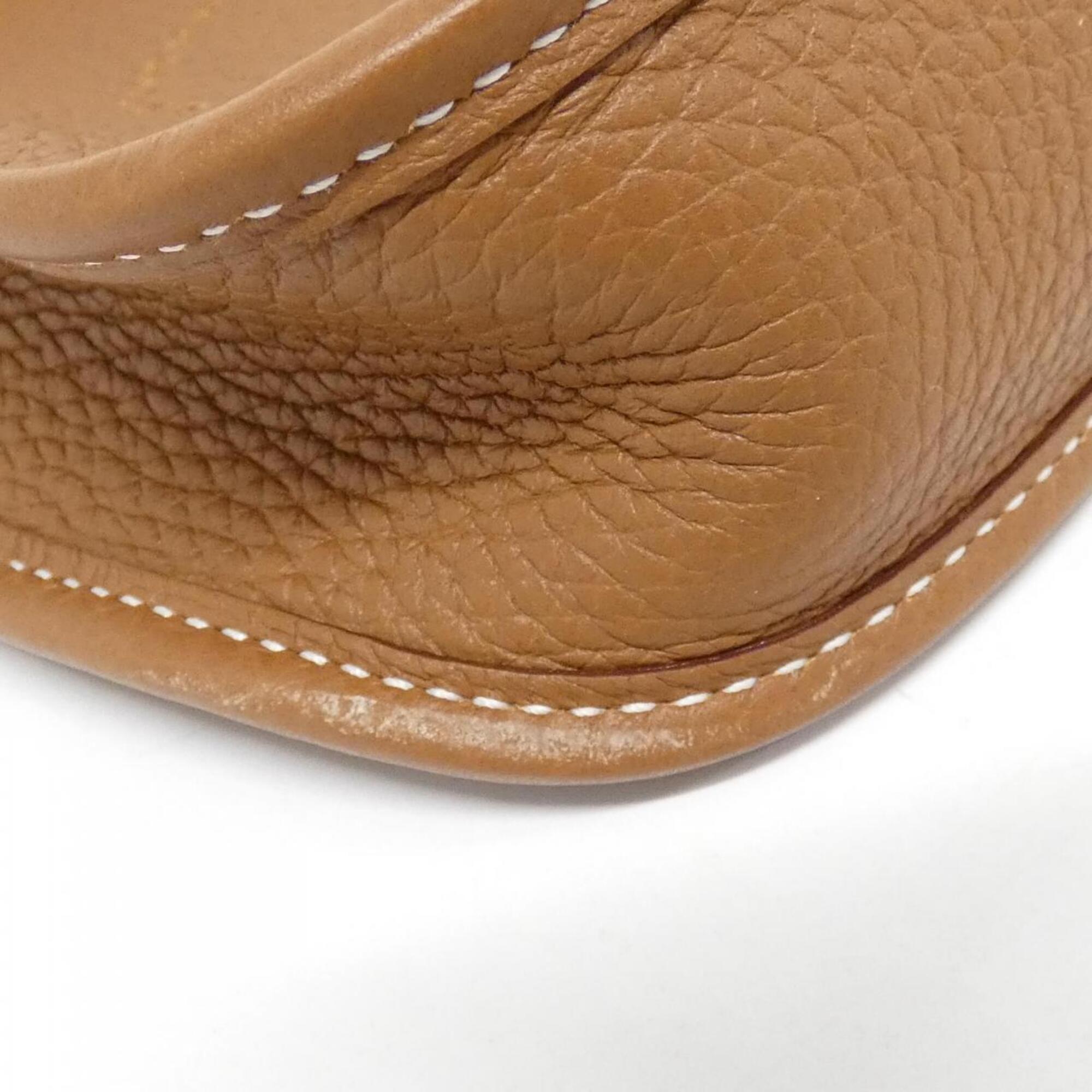 Hermes Gold Taurillon Clemence Leather Shoulder Bag (Pre-Owned)