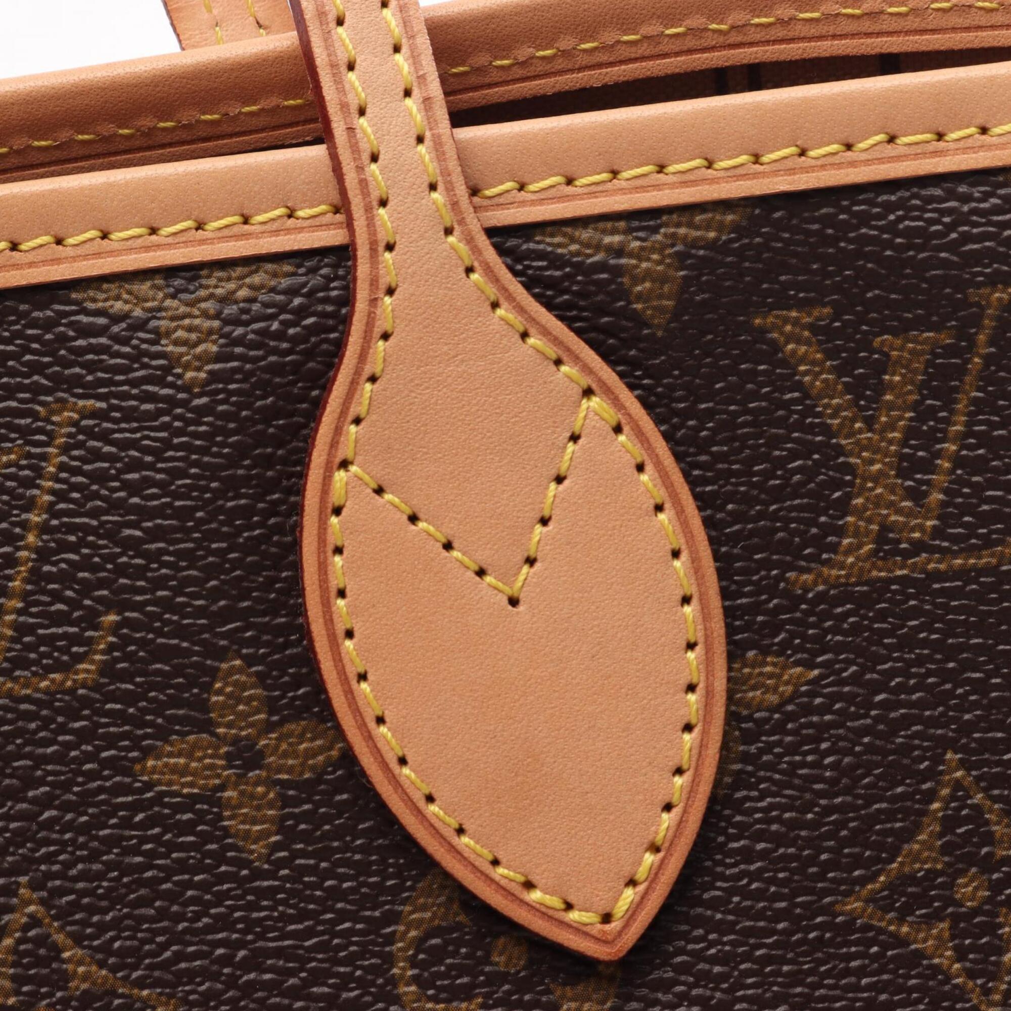 Louis Vuitton Brown Monogram Coated Canvas Leather Handbag Tote Bag (Pre-Owned)
