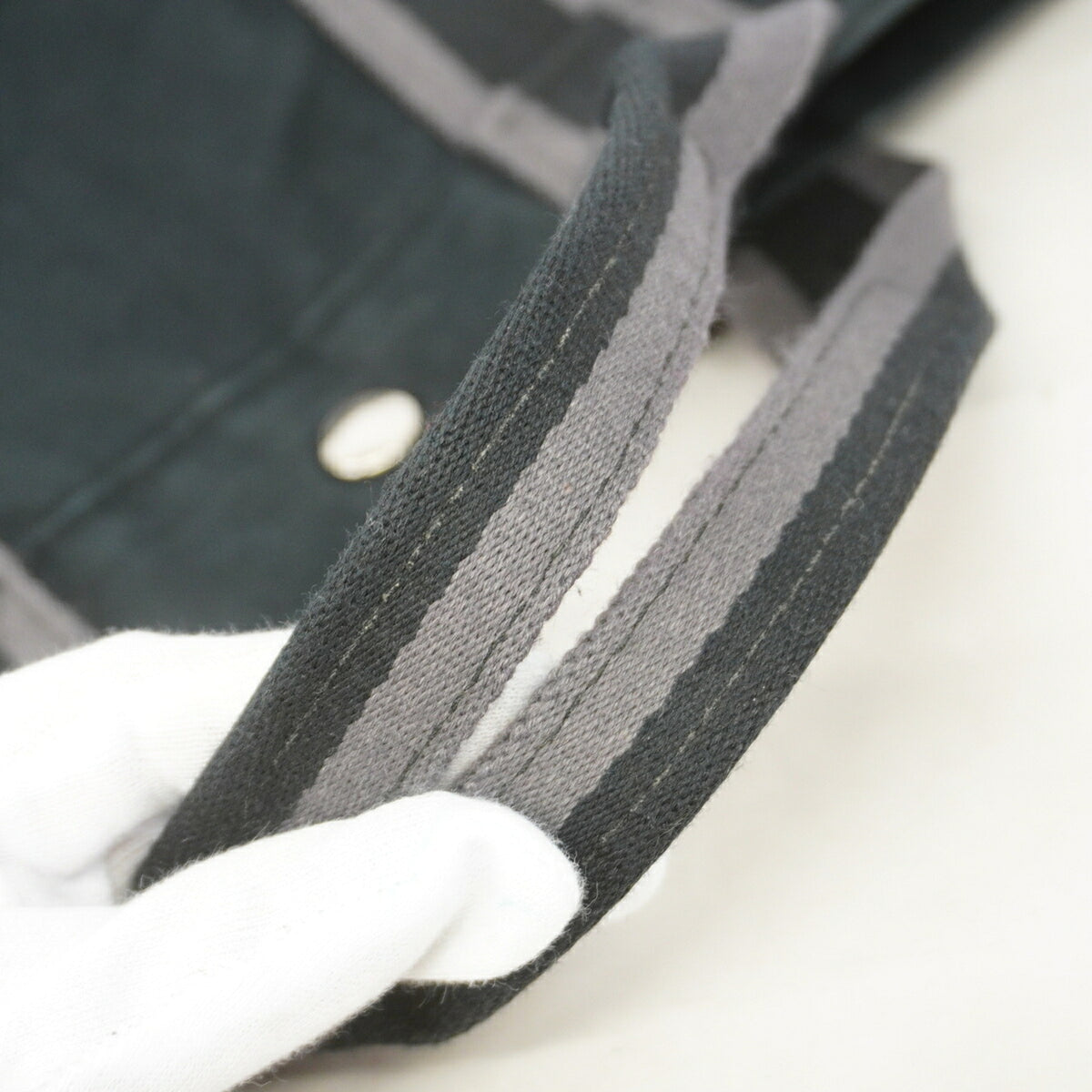 Hermes Black Canvas Tote Bag (Pre-Owned)