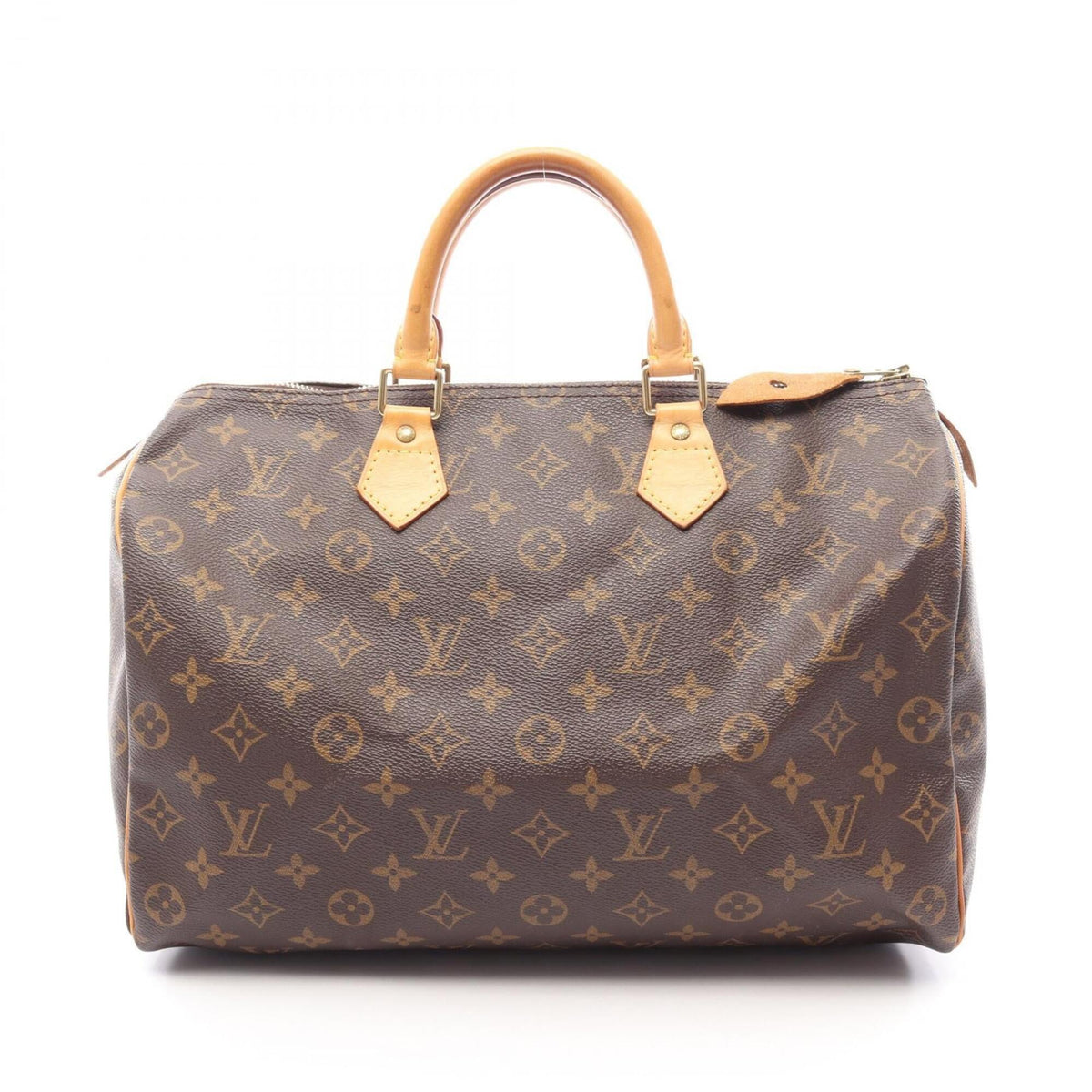 Louis Vuitton Brown Coated Canvas Monogram Leather Handbag (Pre-Owned)
