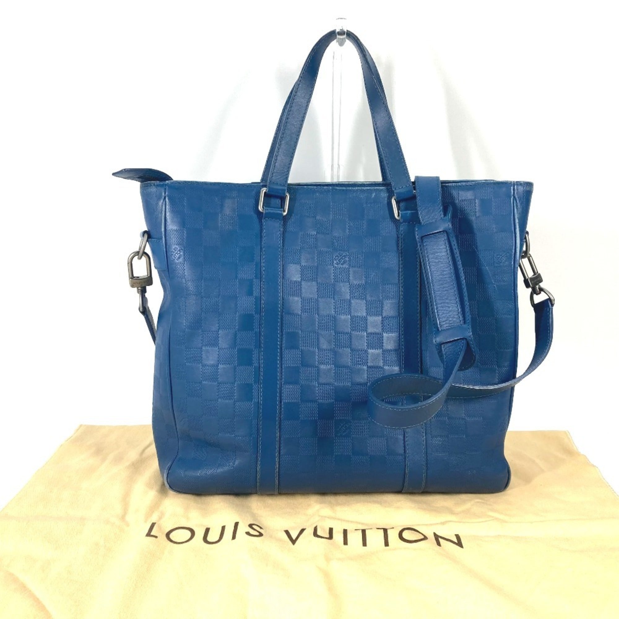 Louis Vuitton Blue Galle Damier Infini Shoulder Bag Tote Bag (Pre-Owned)