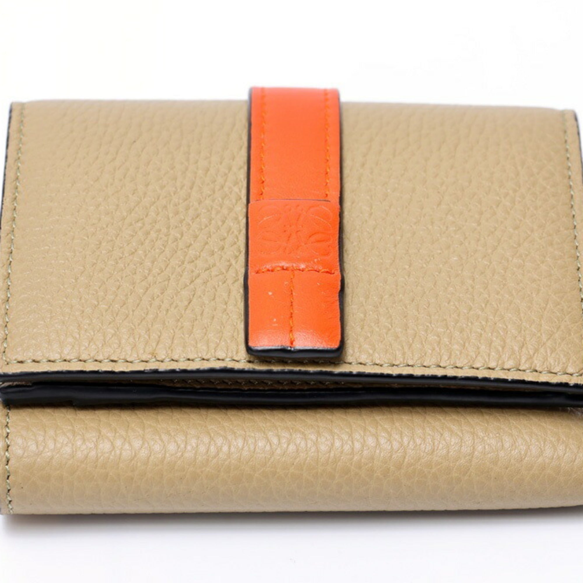Loewe Grayish Orange Leather Wallet (Tri-Fold) (Pre-Owned)