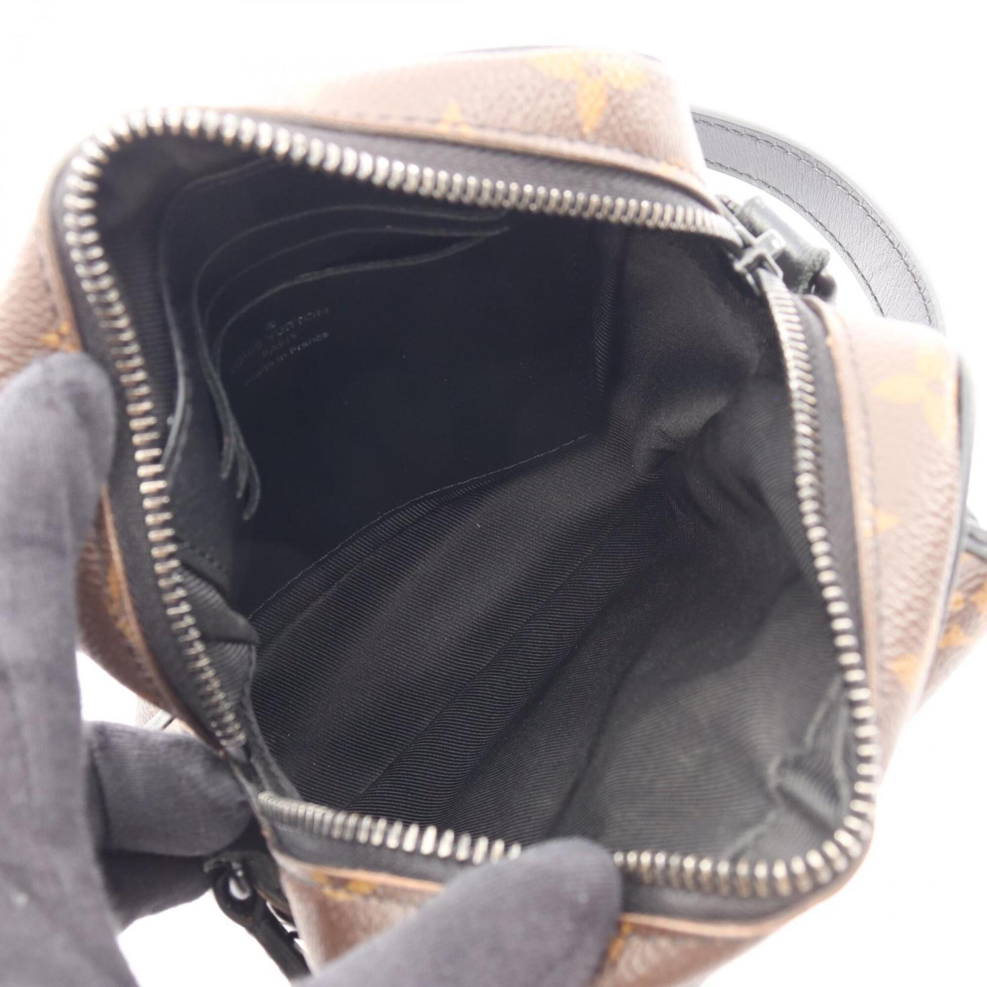 Louis Vuitton Black Brown Pvc Leather Handbag Shoulder Bag (Pre-Owned)