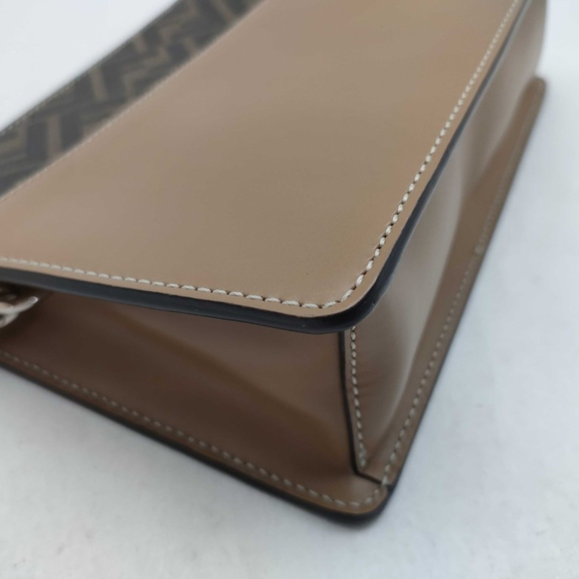 Fendi Zucca Brown Pvc Leather Clutch Bag Handbag (Pre-Owned)