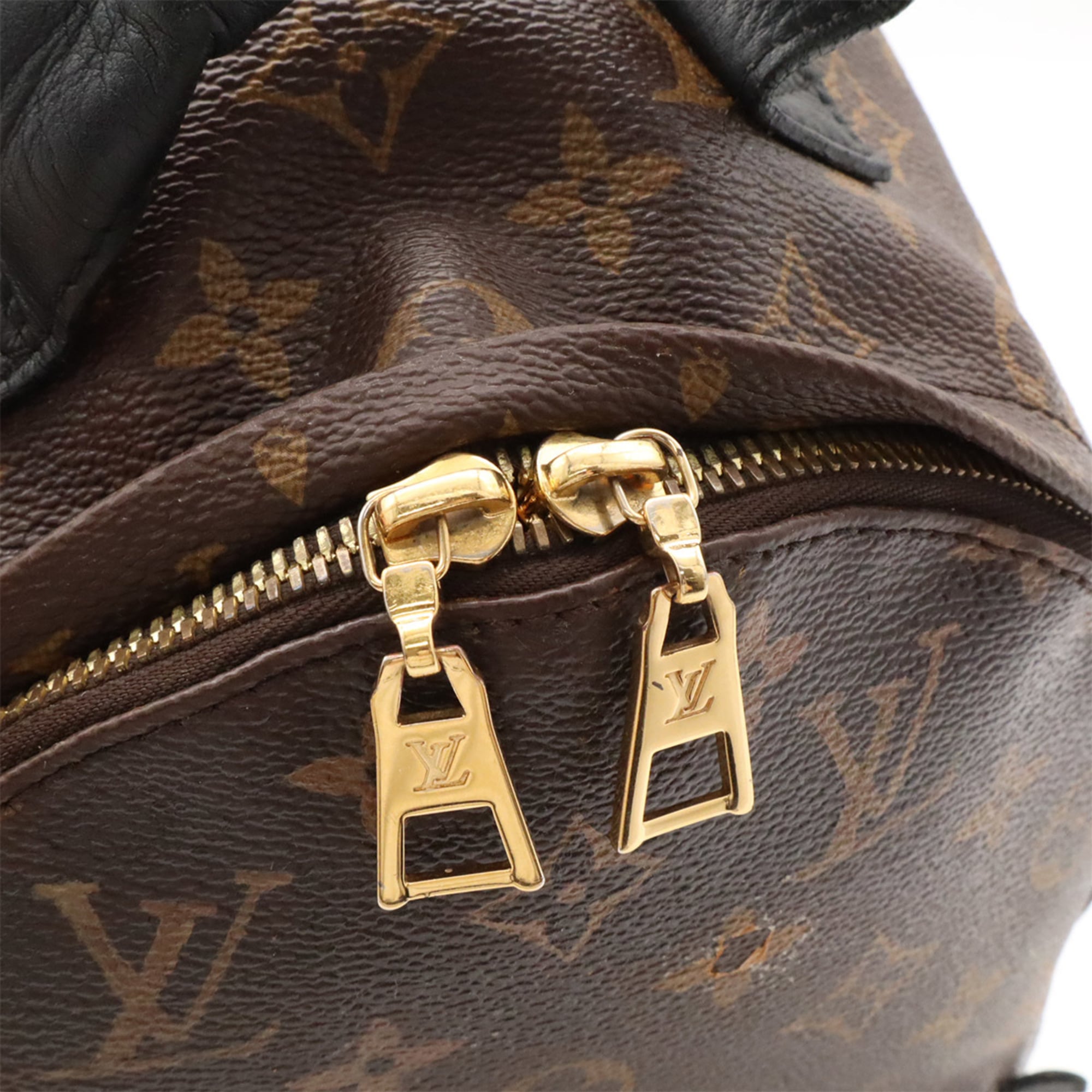 Louis Vuitton Brown Monogram Canvas Leather Backpack Shoulder Bag (Pre-Owned)