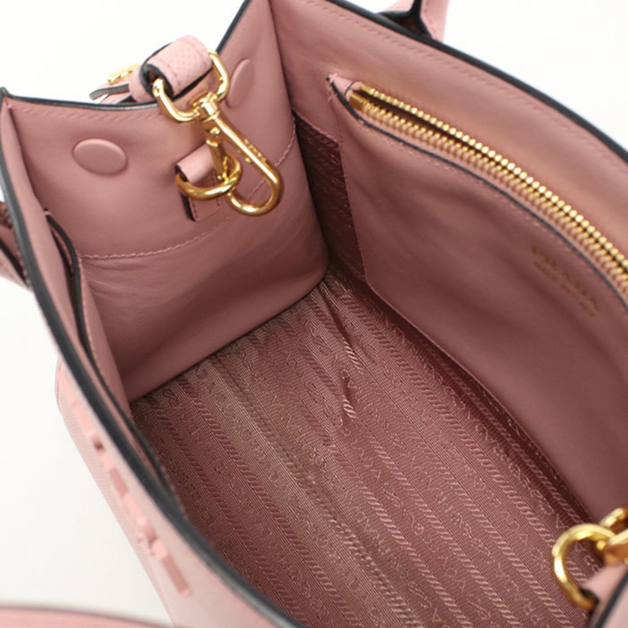 Prada Pink Leather Tote Bag (Pre-Owned)