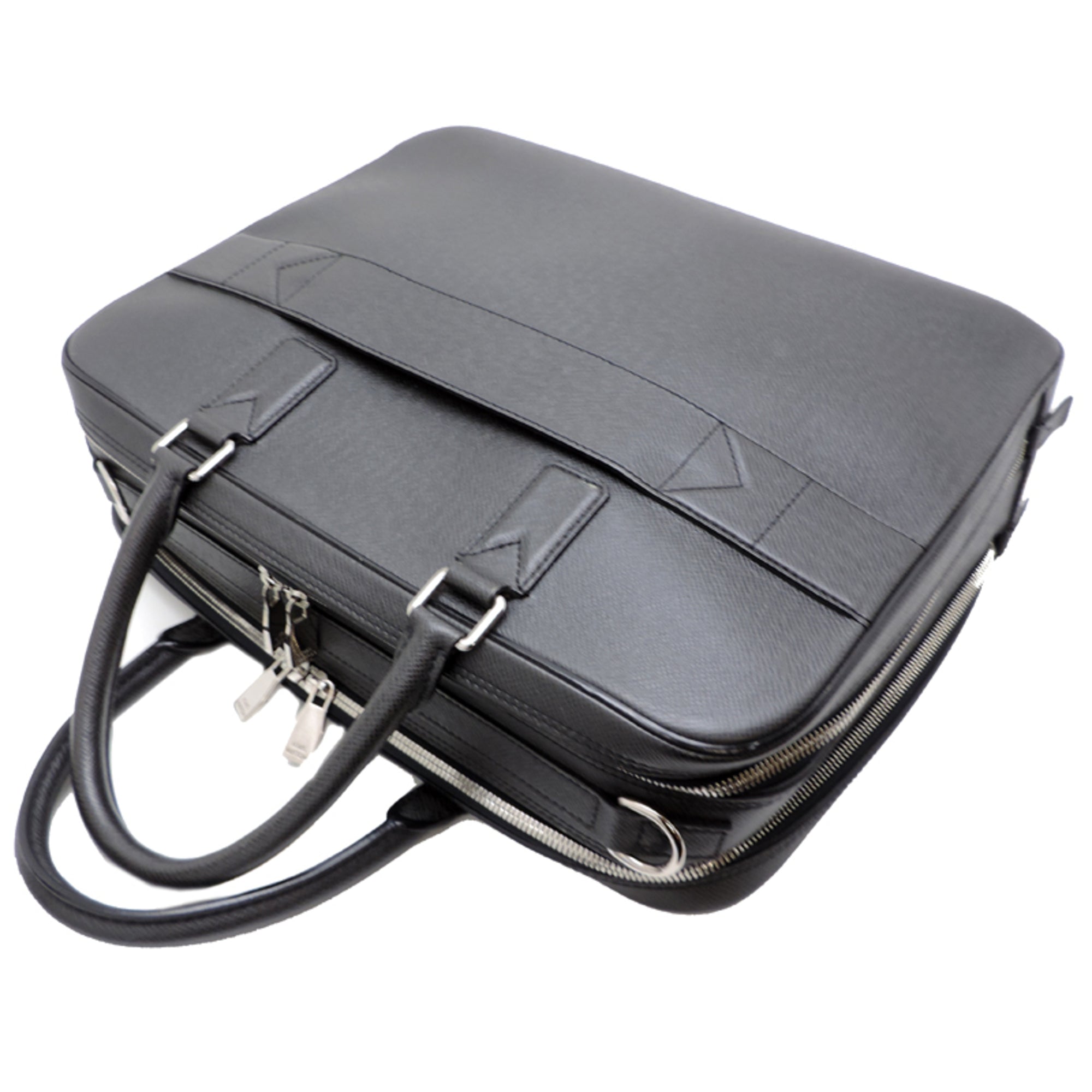 Louis Vuitton Ardoise Black Taiga Leather Briefcase (Pre-Owned)