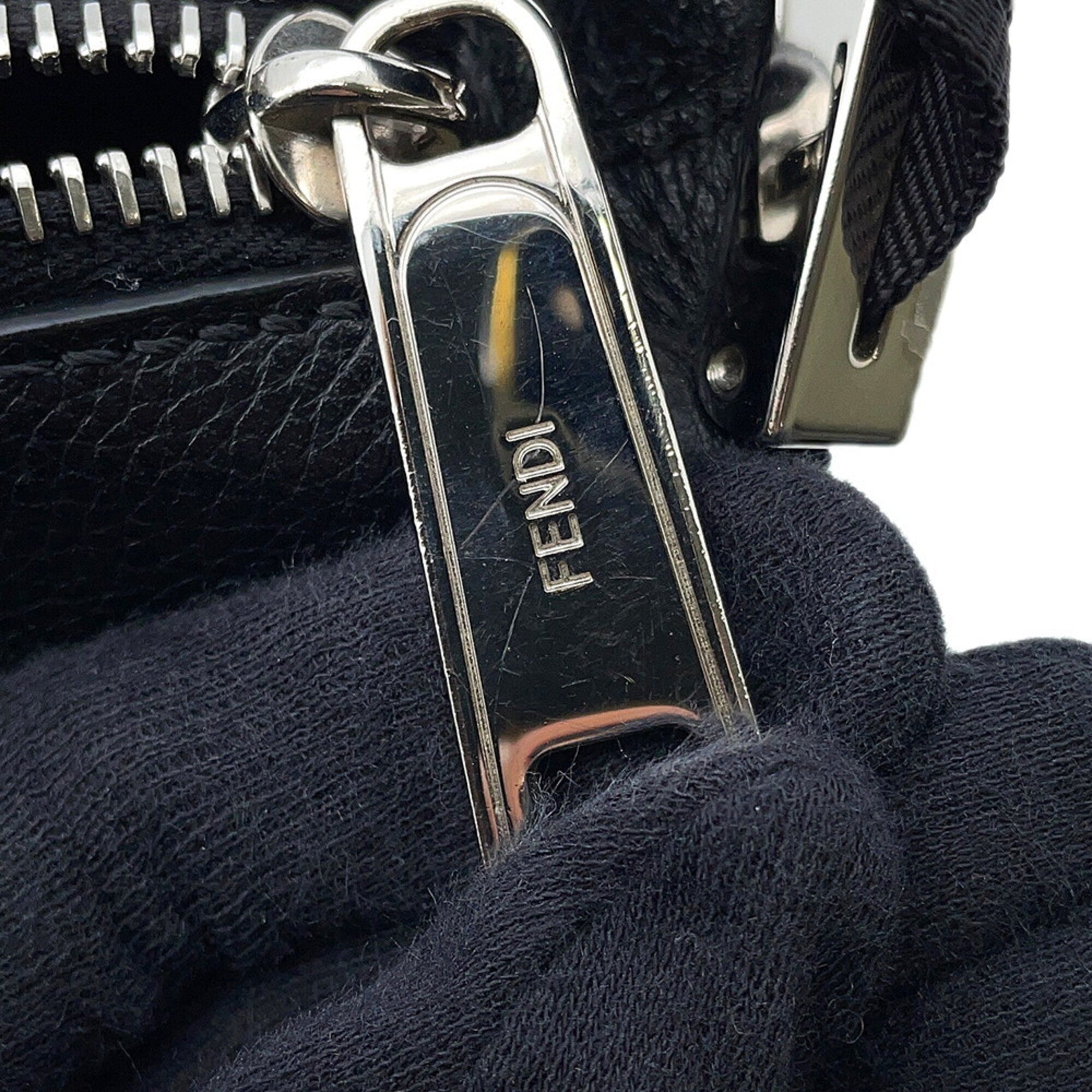 Fendi Black Leather Handbag Shoulder Bag (Pre-Owned)