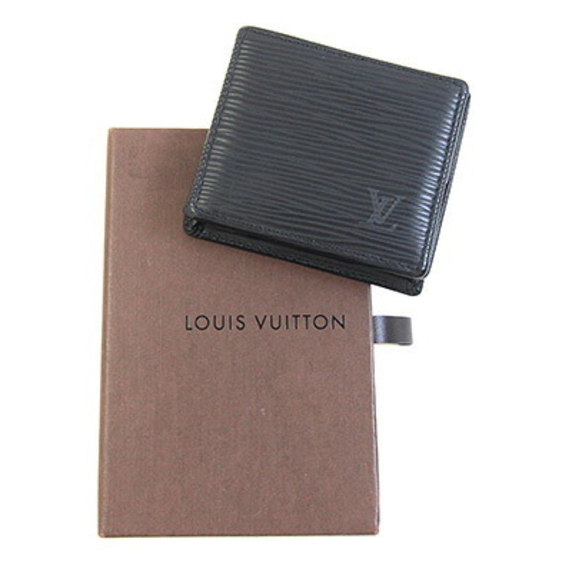 Louis Vuitton Black Noir Leather Coin Purse/Coin Case (Pre-Owned)
