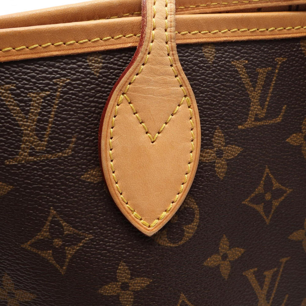 Louis Vuitton Brown Monogram Coated Canvas Leather Handbag Tote Bag (Pre-Owned)