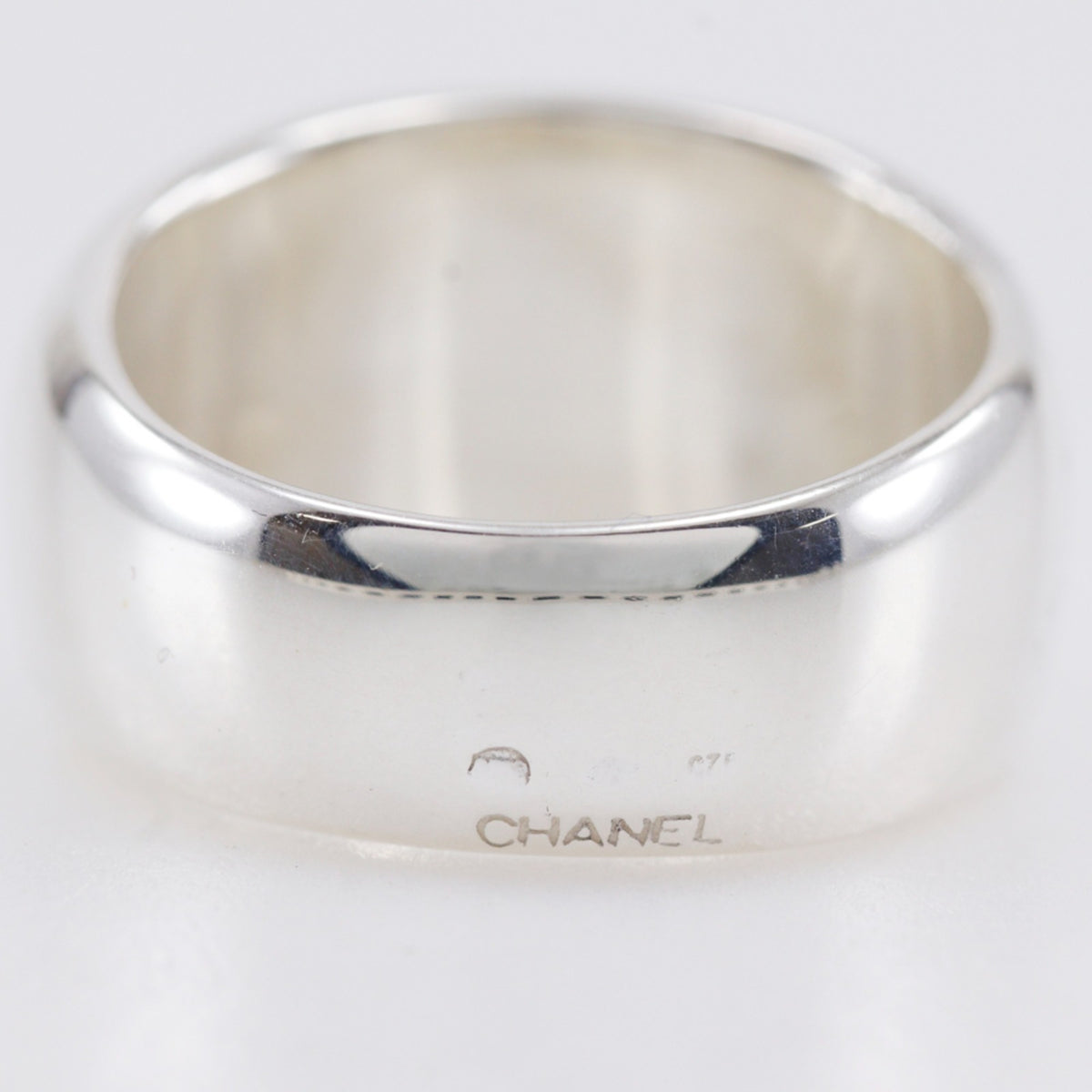 Chanel Silver Silver 925 Band Ring (Pre-Owned)