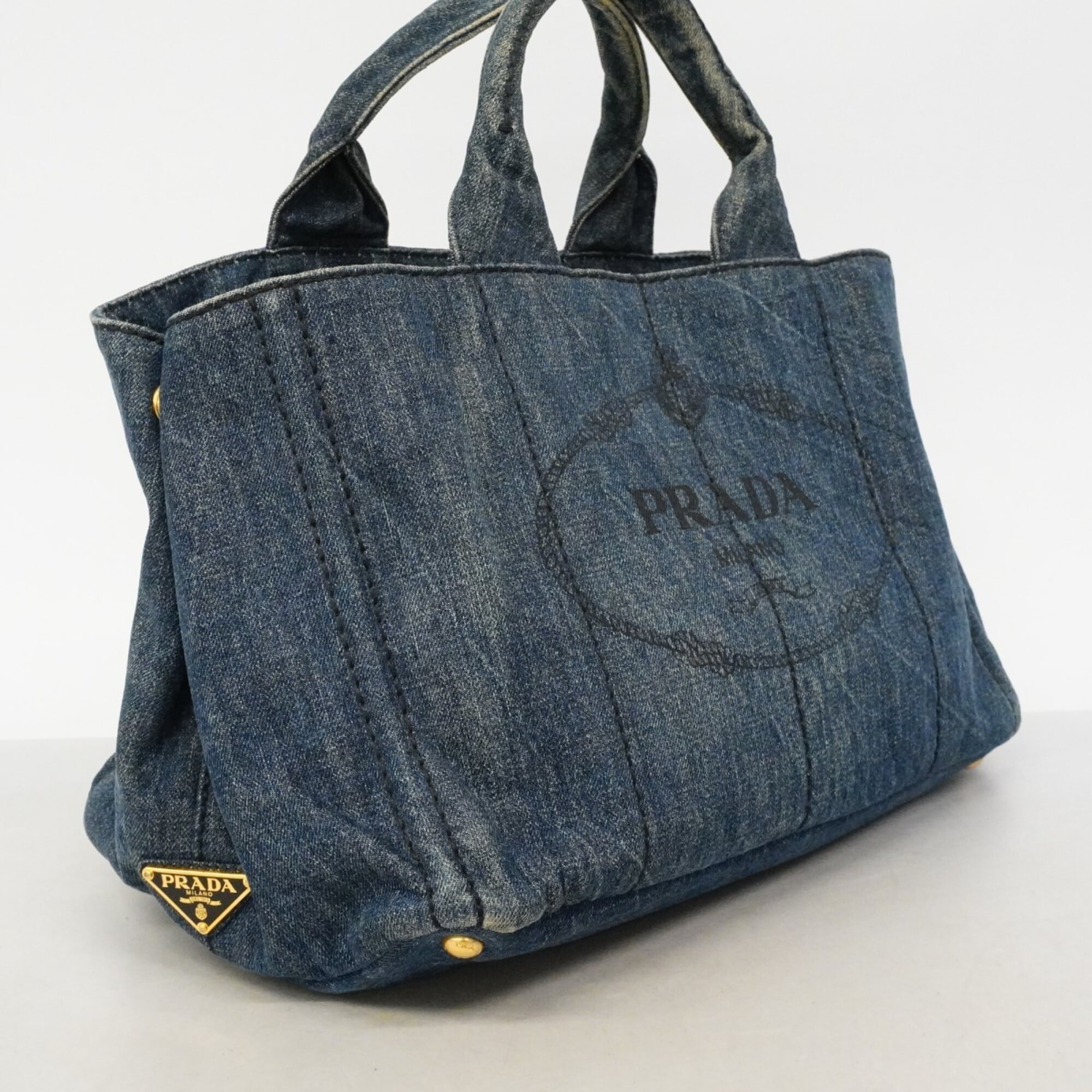 Prada Navy Denim Tote Bag (Pre-Owned)