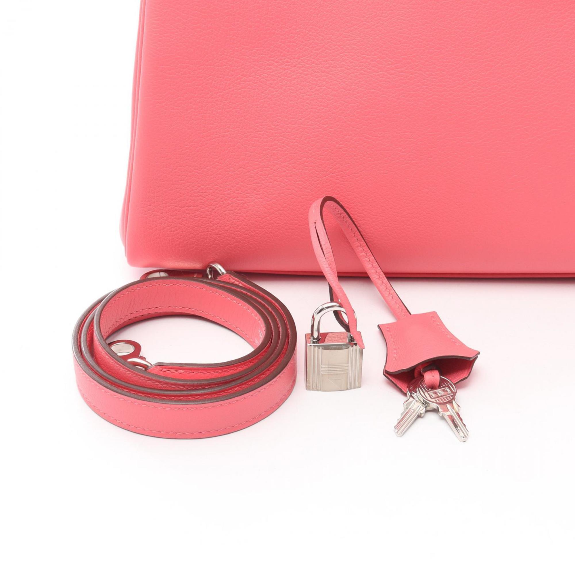 Hermes Pink Leather Handbag (Pre-Owned)