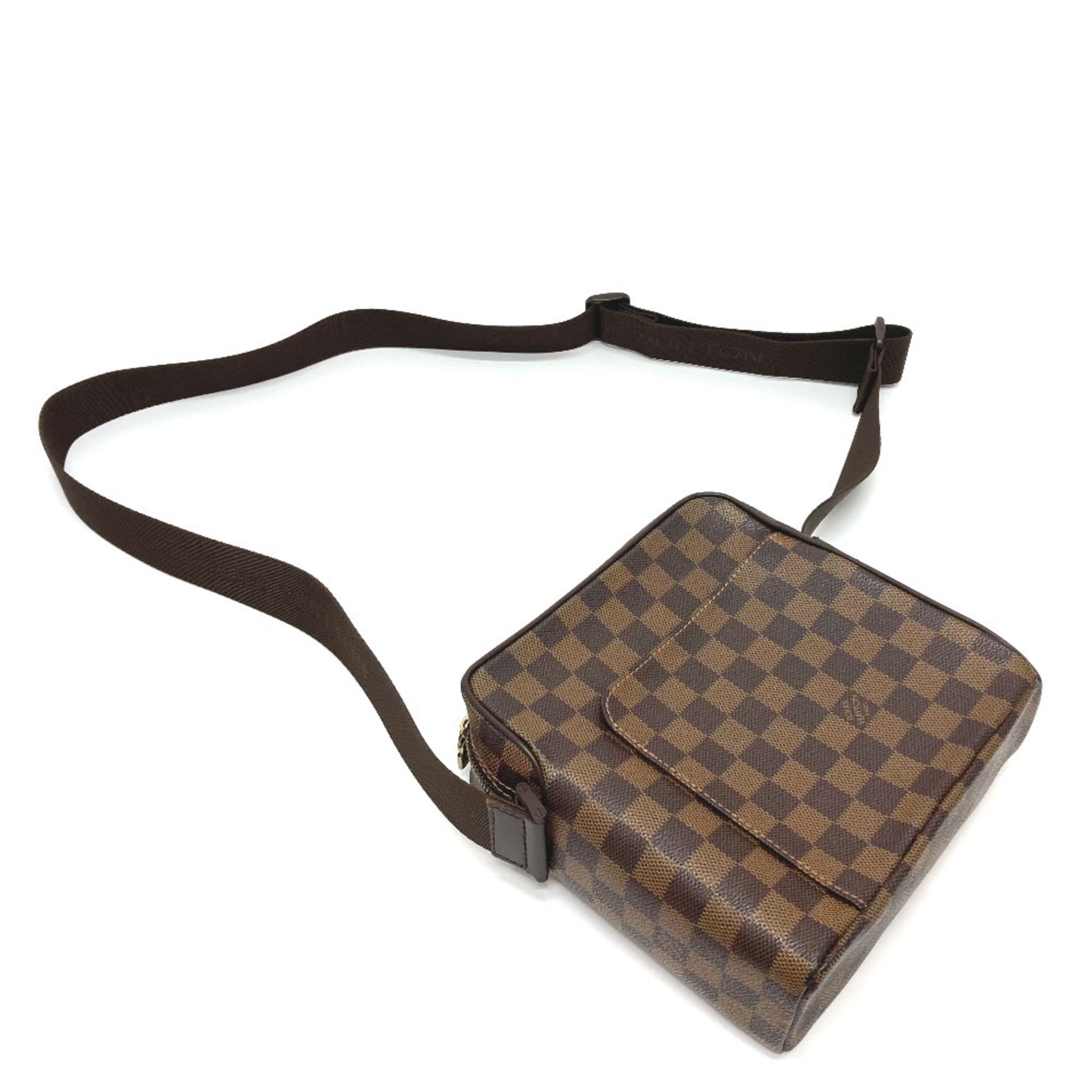 Louis Vuitton Damier Brown Ebene Damier Canvas Pochette Shoulder Bag (Pre-Owned)
