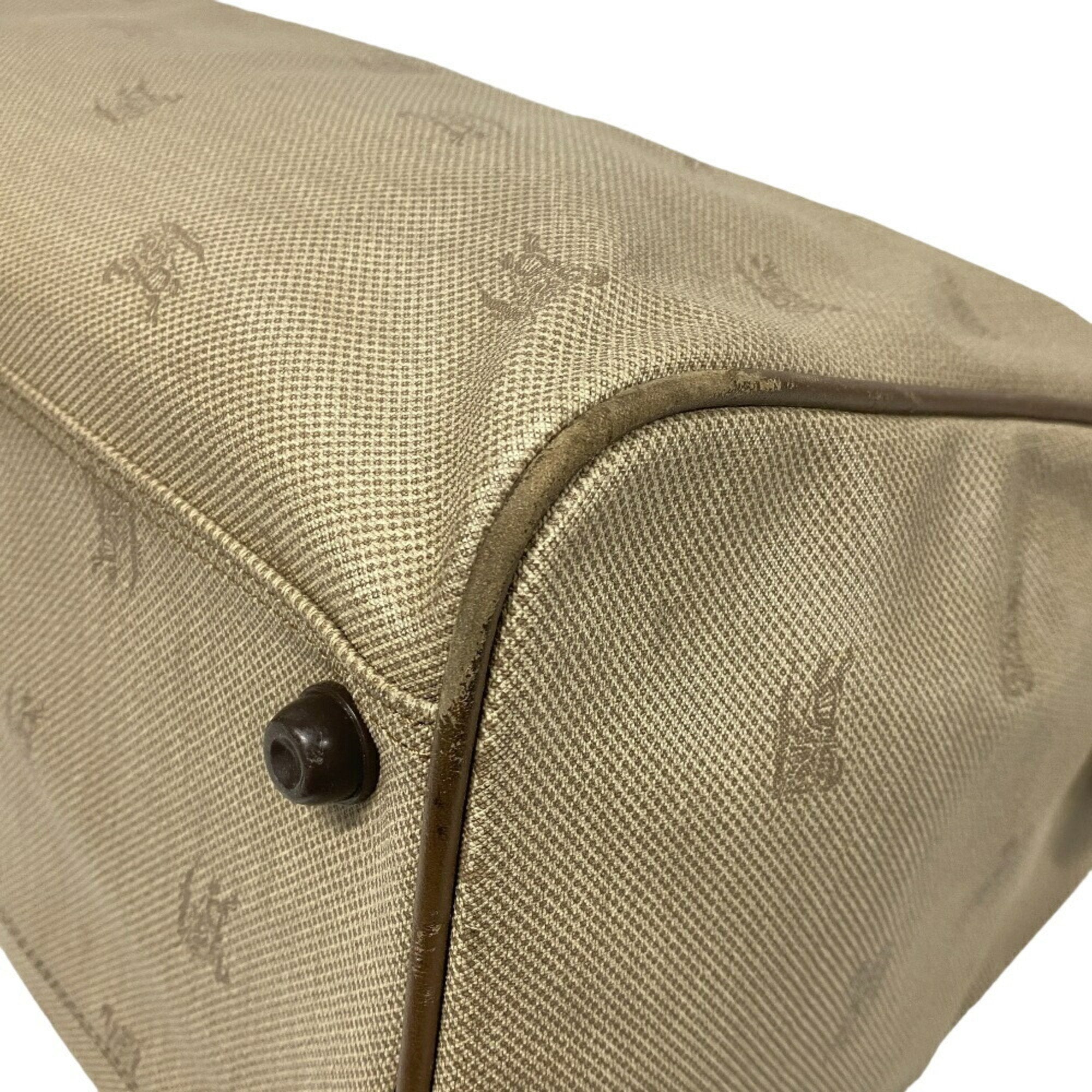 Burberry Beige Brown Pvc Boston Bag (Pre-Owned)