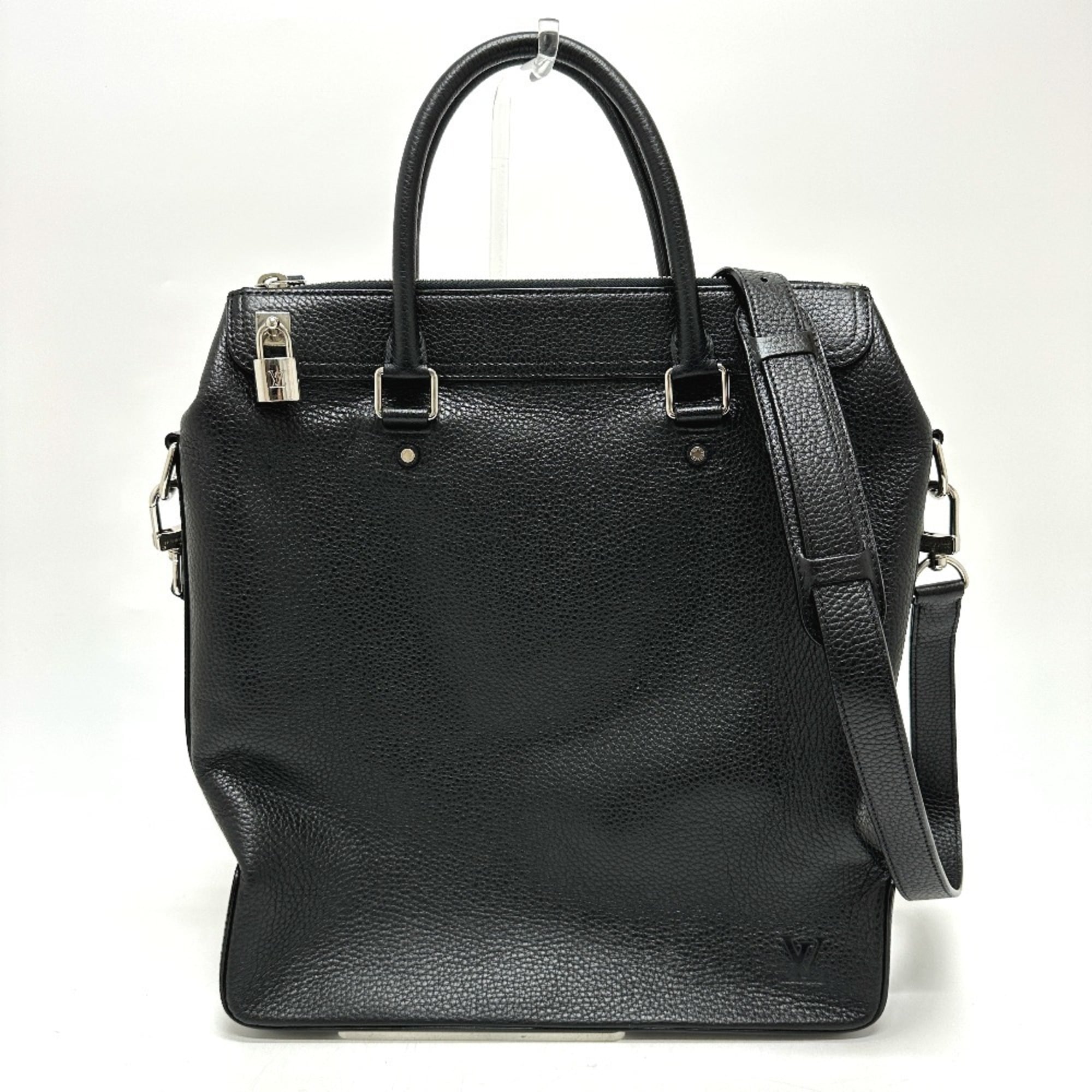 Louis Vuitton Black Leather Tote Bag (Pre-Owned)