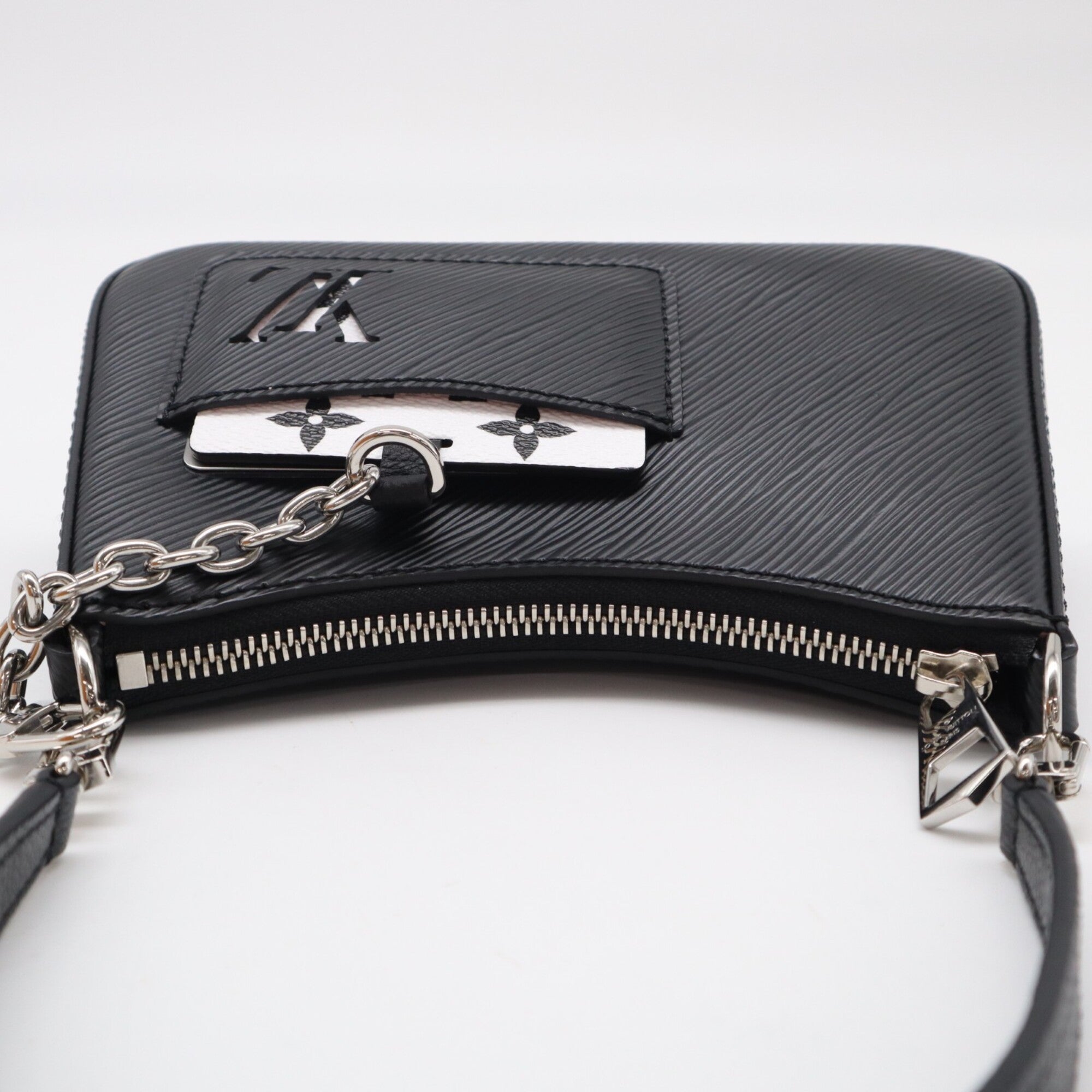 Louis Vuitton Epi Black Noir White Leather Handbag (Pre-Owned)