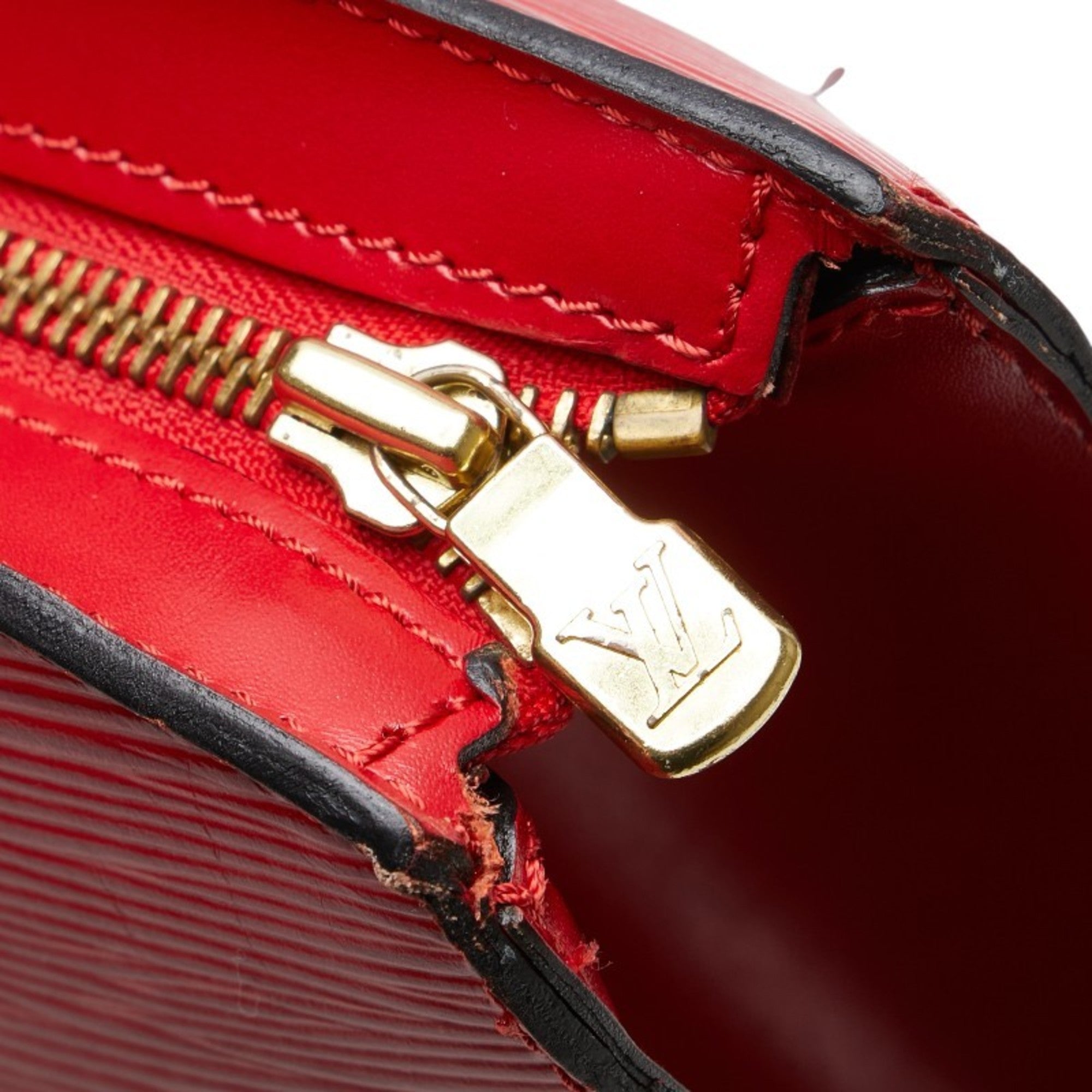 Louis Vuitton Castilian Red Leather Shoulder Bag (Pre-Owned)
