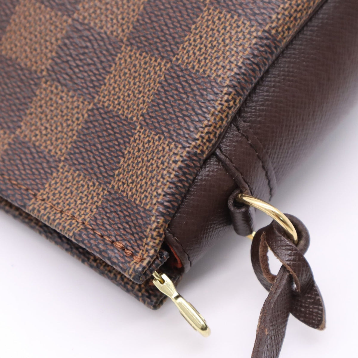Louis Vuitton Beige Brown Coated Canvas Leather Handbag (Pre-Owned)