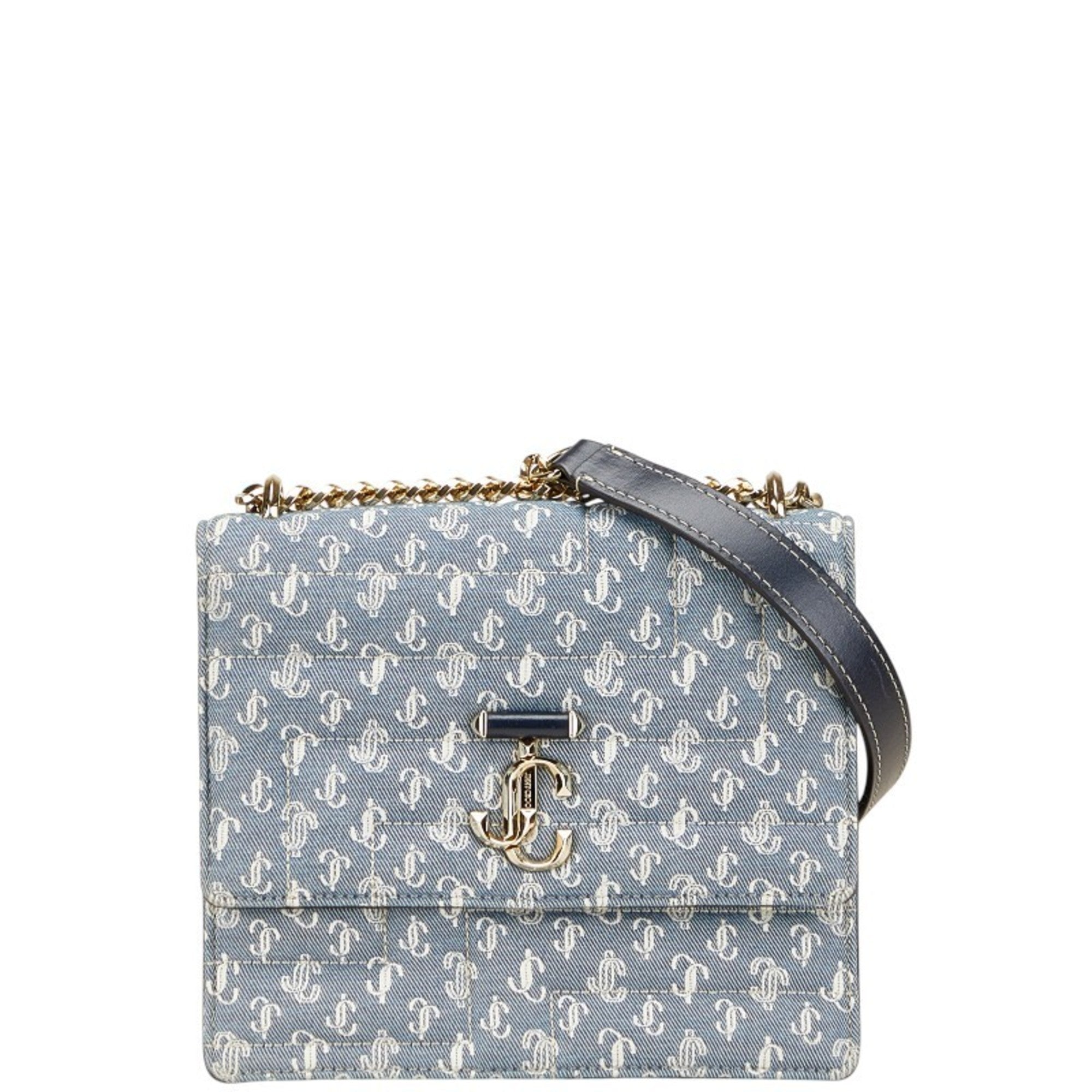 Jimmy Choo Cotton Leather Shoulder Bag (Pre-Owned)