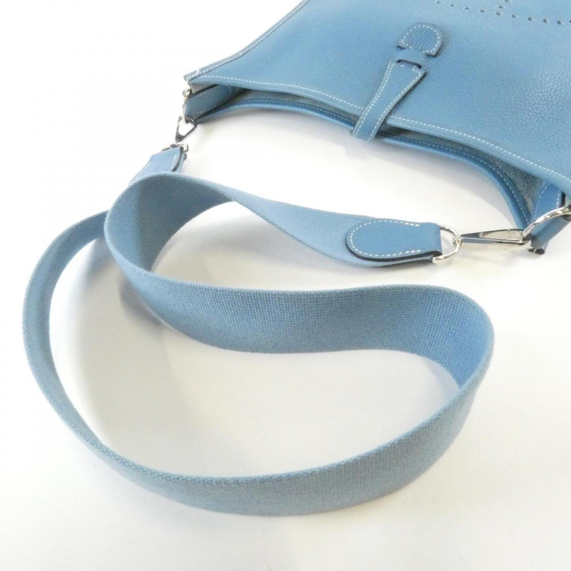 Hermes Blue Jean Taurillon Clemence Leather Shoulder Bag (Pre-Owned)