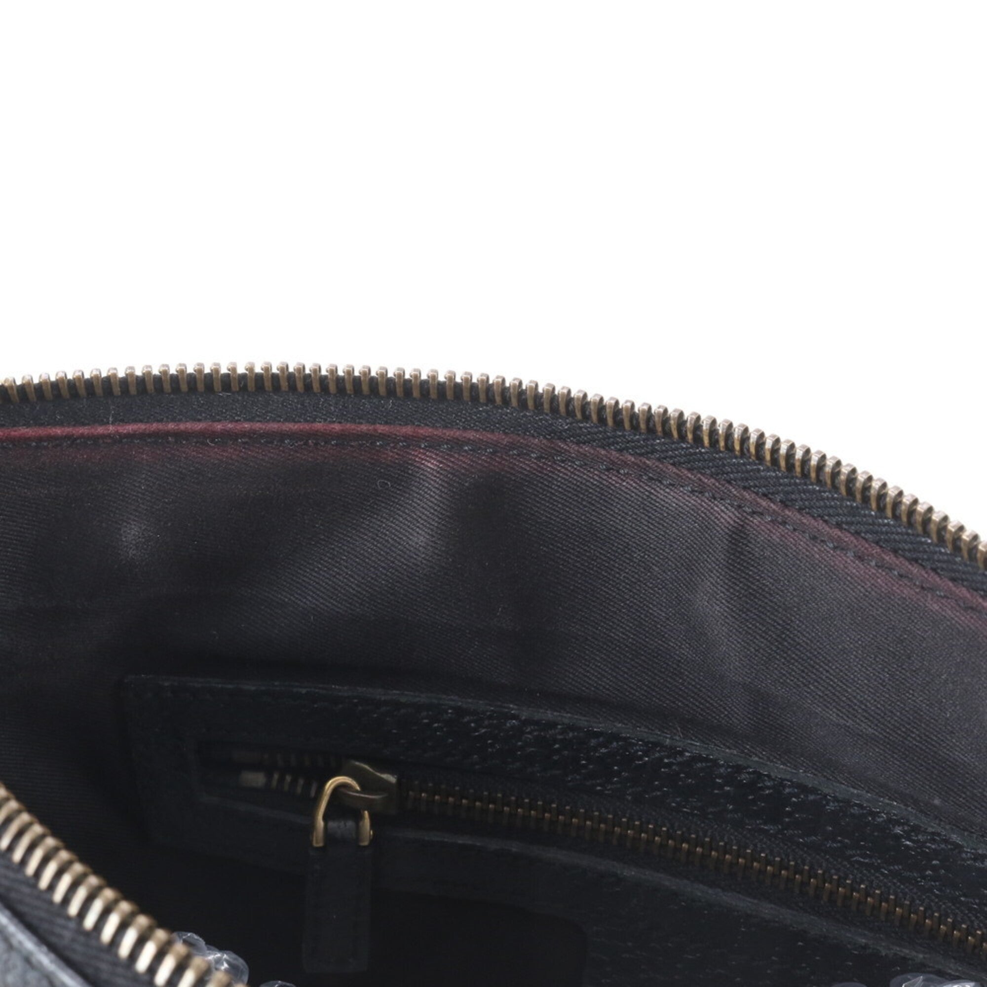 Gucci Black Leather Canvas Shoulder Bag (Pre-Owned)